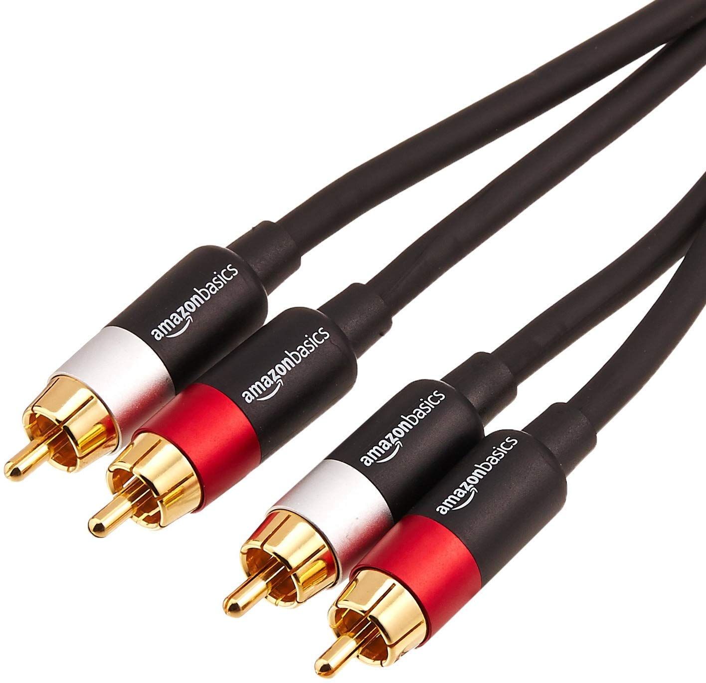 Amazon Basics 2 RCA 立體聲音源線