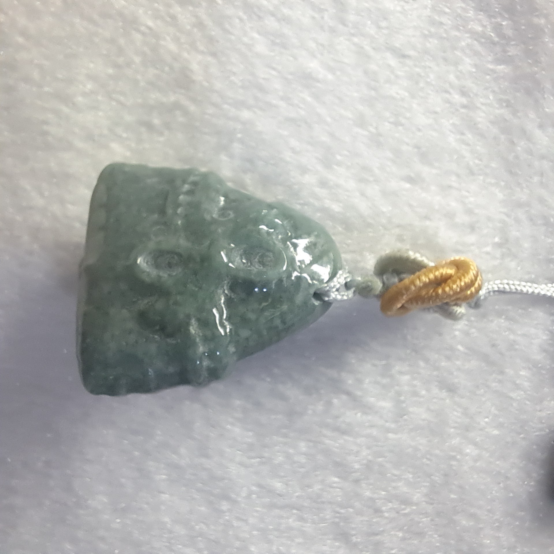 天然A貨瓜料翡翠 粽子掛墜