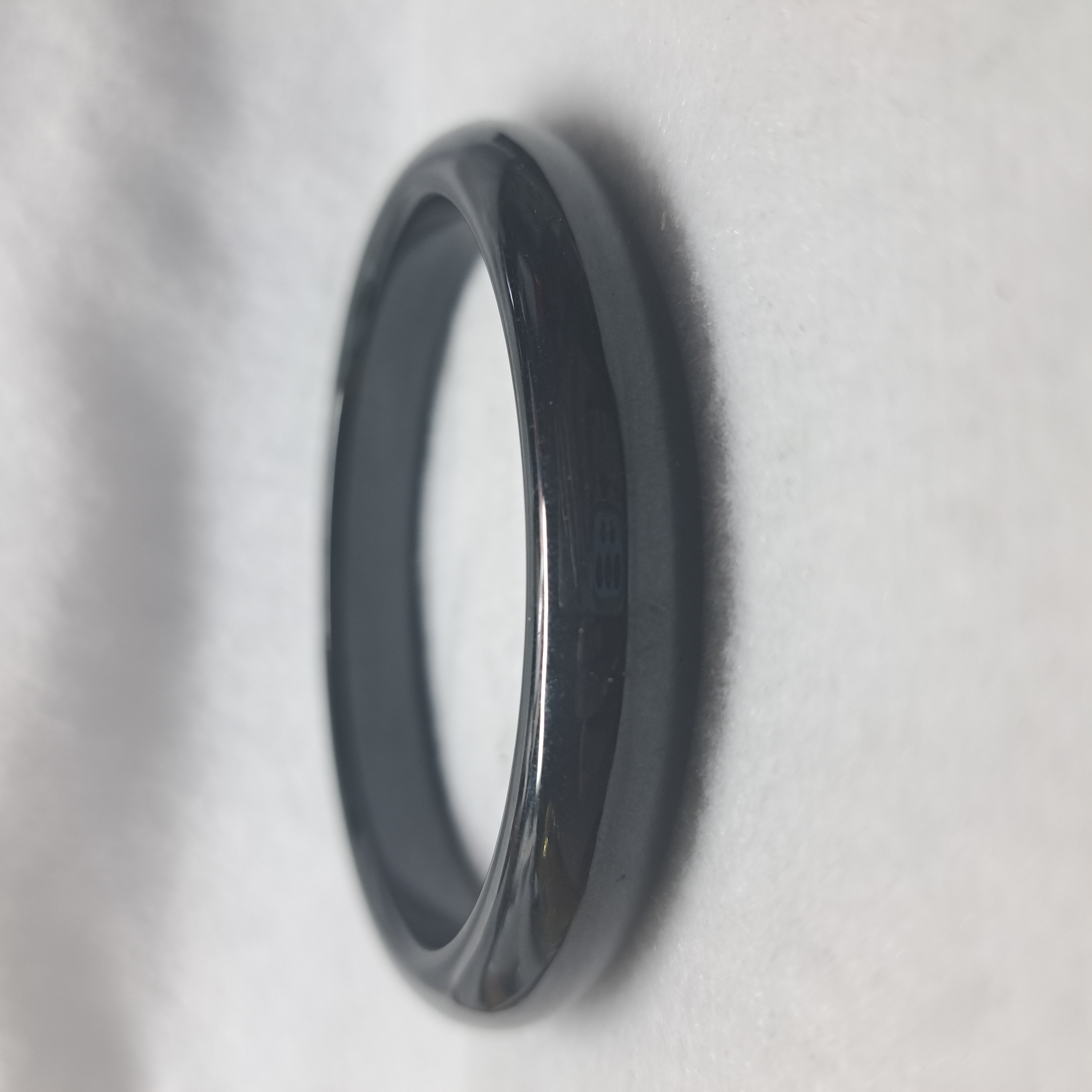緬甸A貨翡翠（附陸證） 62圈口墨翠手鐲