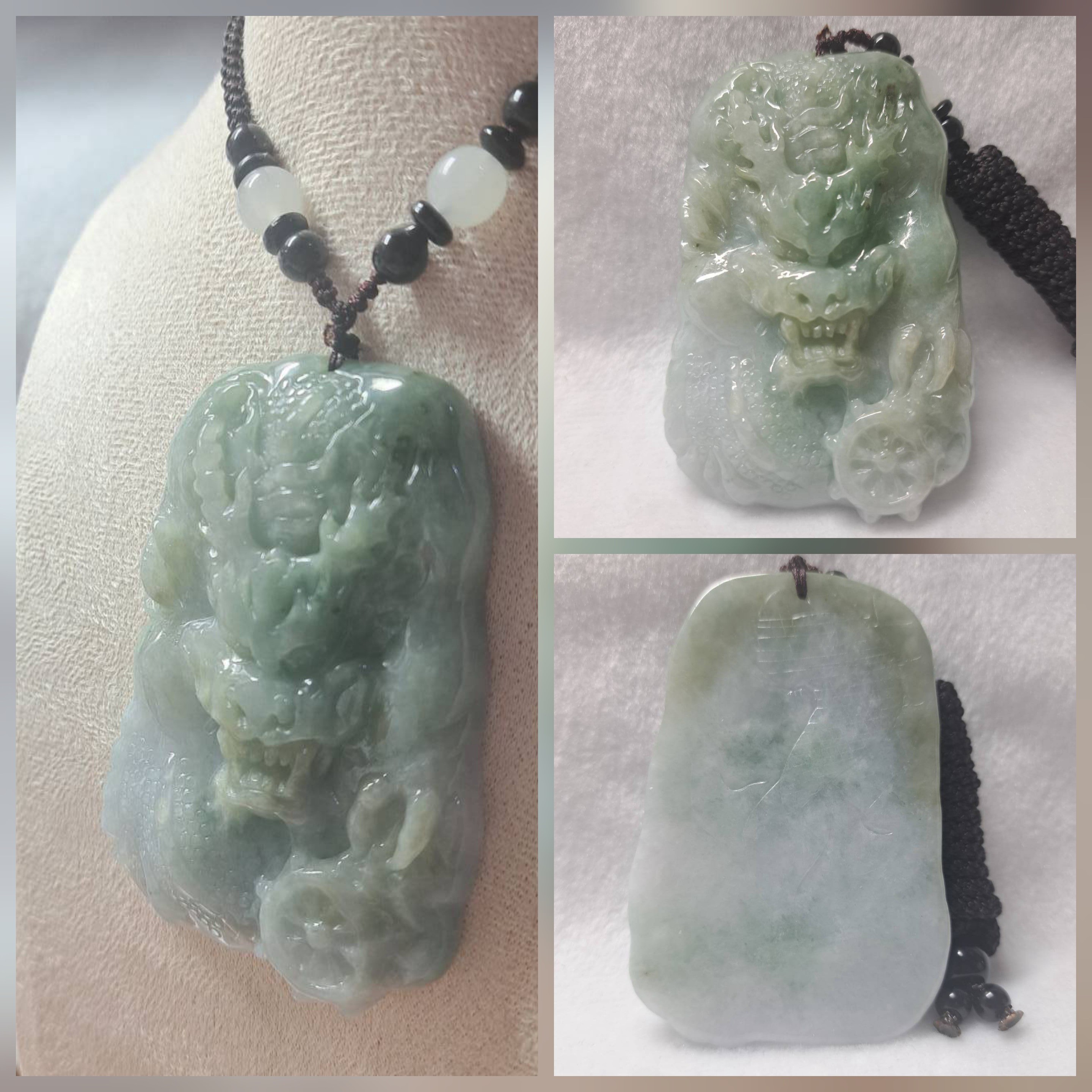 🐉✨A貨翡翠。龍牌