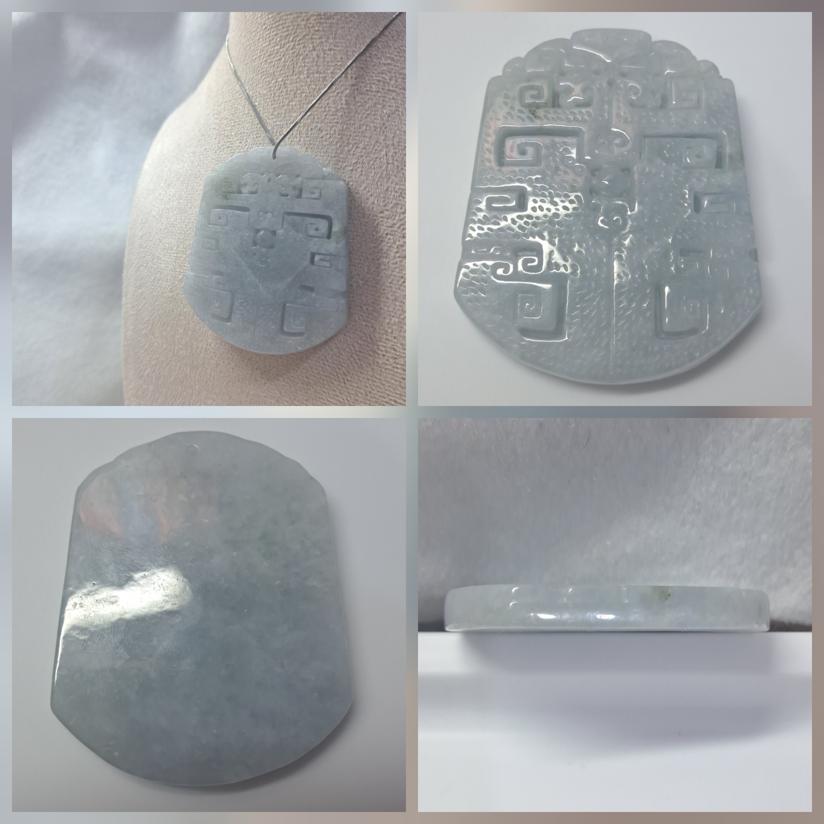 A貨翡翠。仿古／十字架