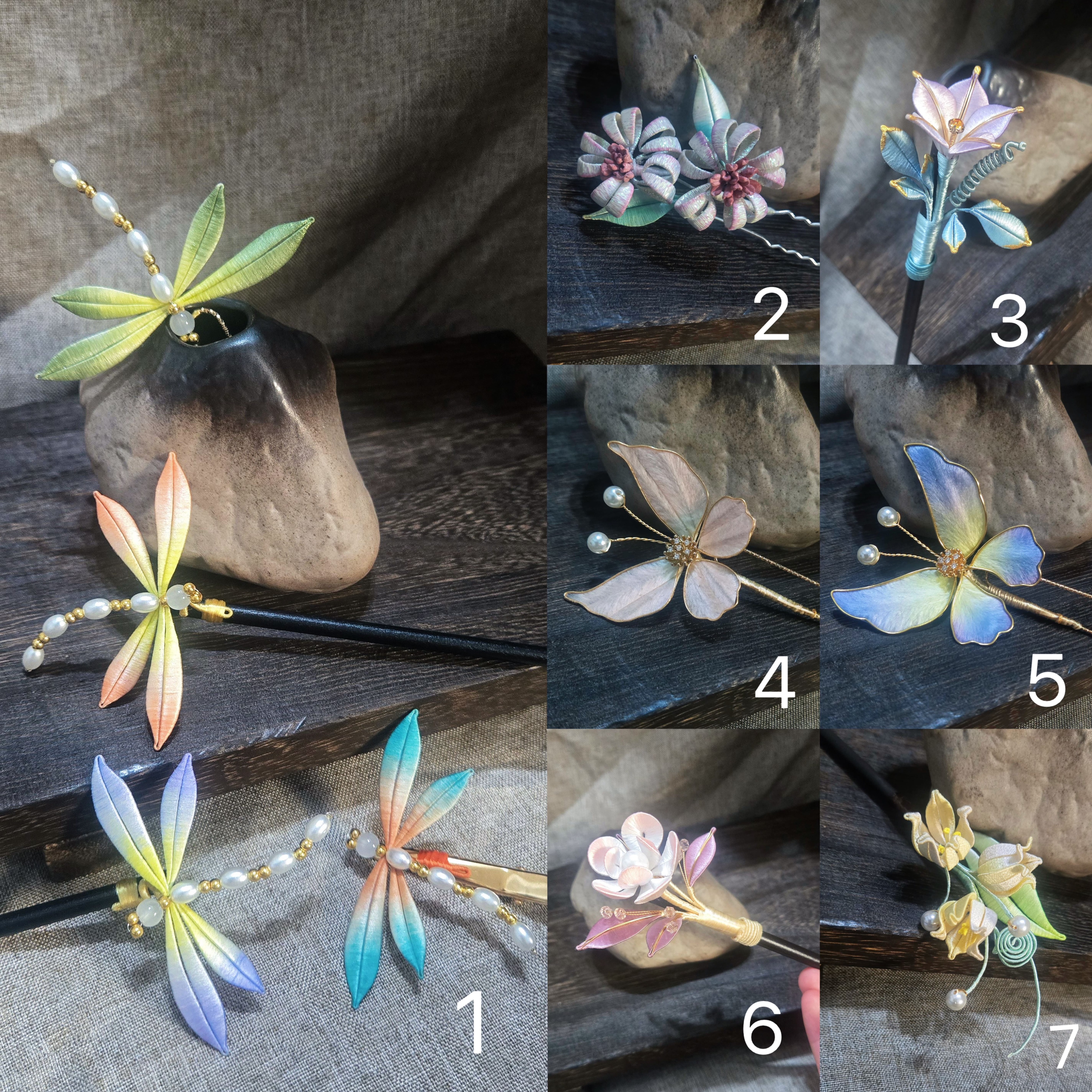 纏花、絨花髮夾髮簪發釵（標價是尾款不是總價⚠️）
