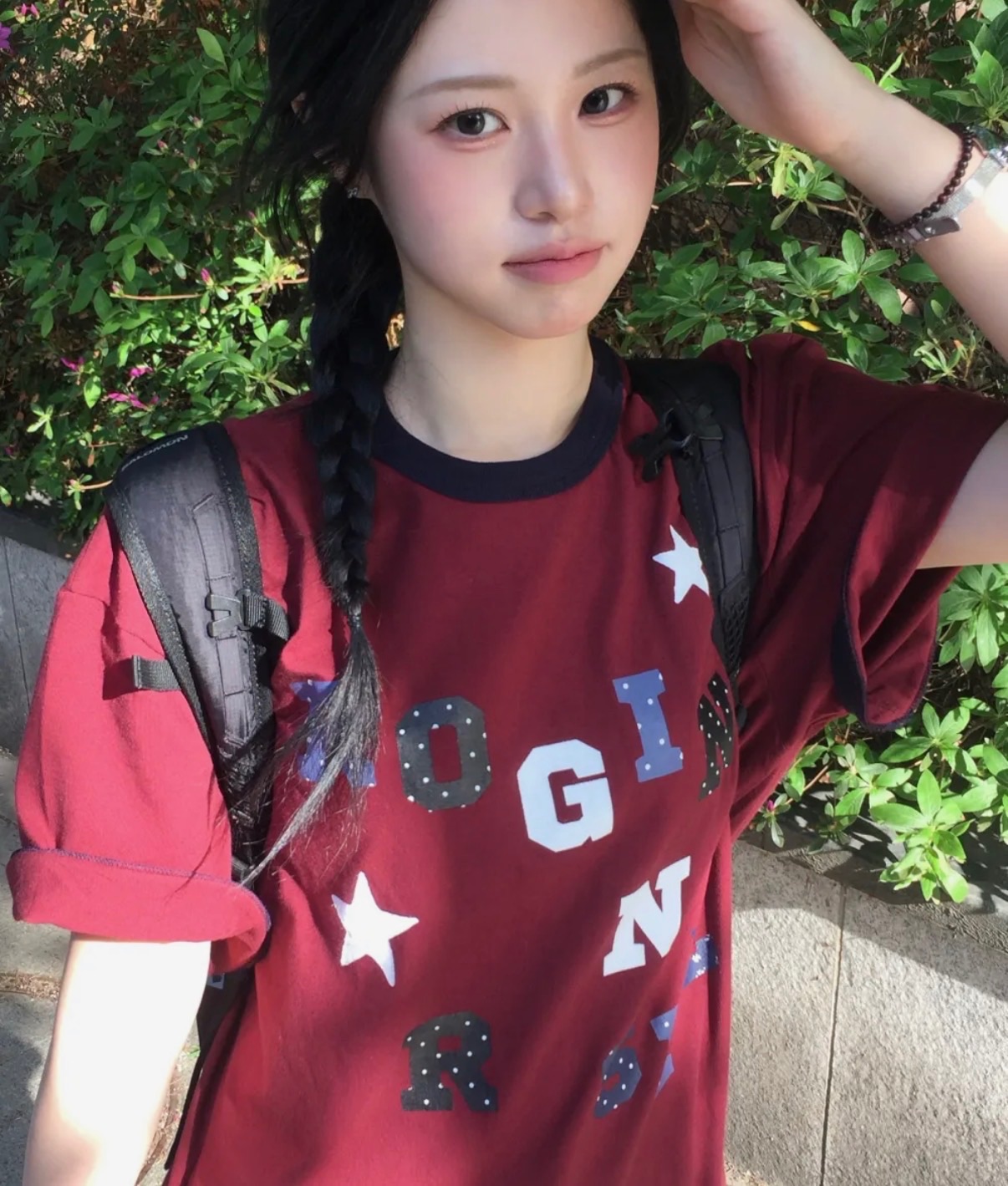 【男女版型】ROGIN N ROSIE💫Logo Spell Point Starry Ringer T 4color