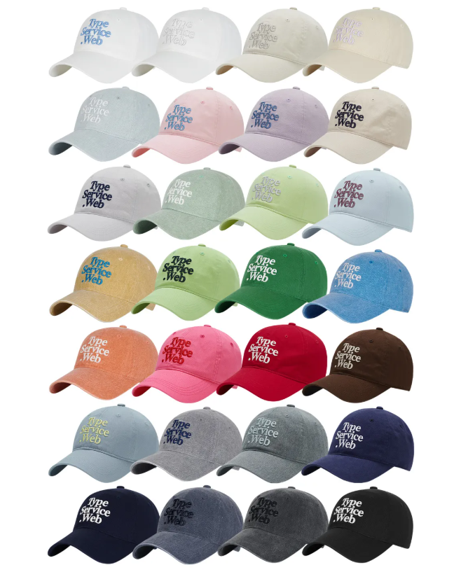 TYPESERVICE💫Typeservice Web Cap 26color