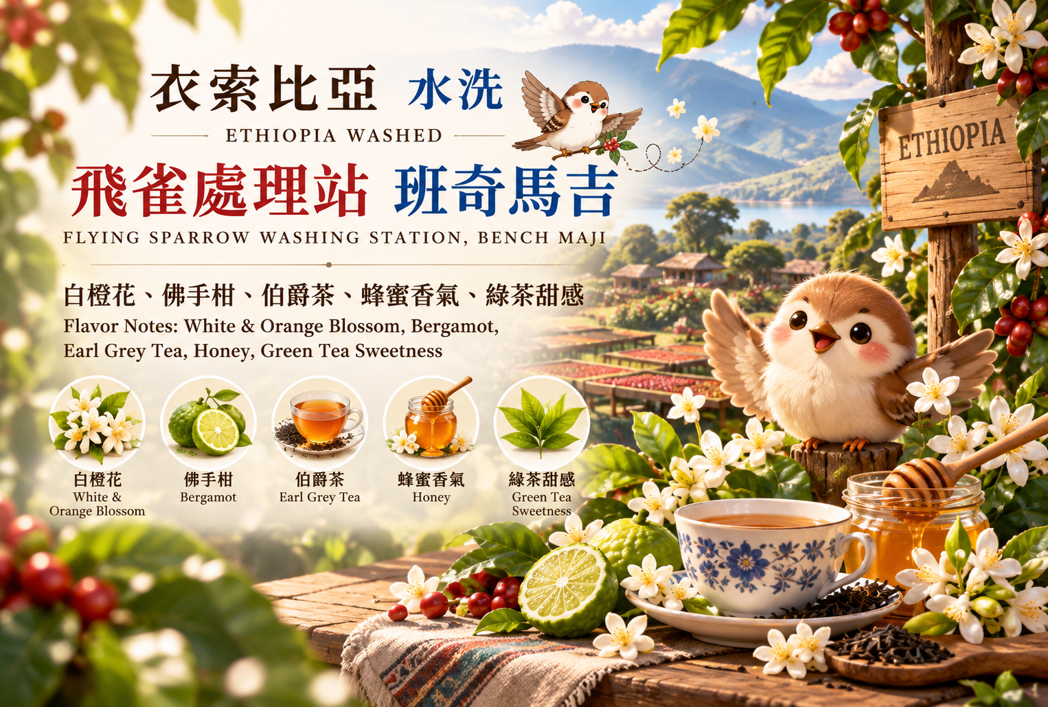 衣索比亞　水洗 飛雀處理站　班奇馬吉