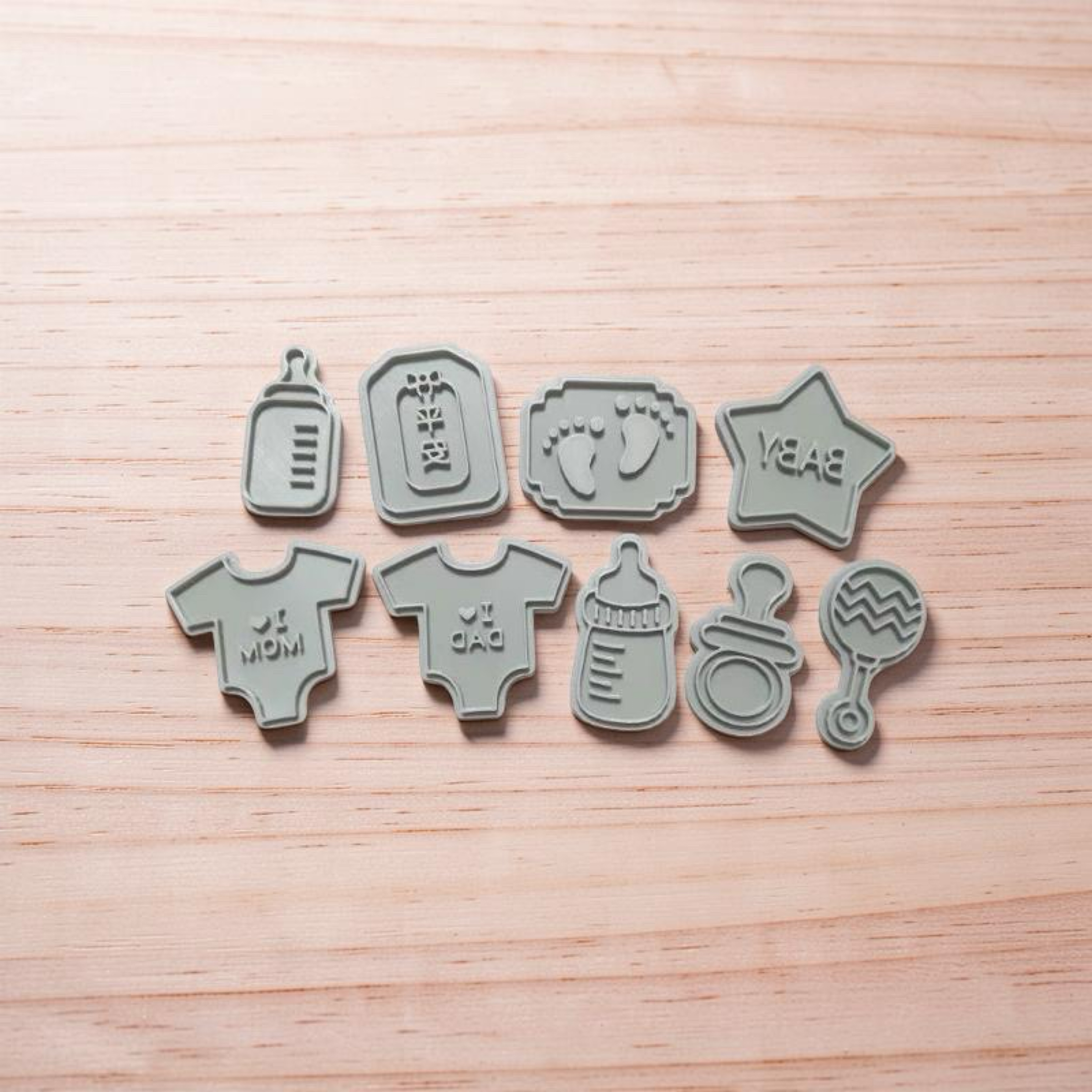 ⭐️星星相印📣滿額贈模具‼️餅乾模具/收涎/彌月/週歲/周歲/抓周餅乾模具/彌月餅乾/奶瓶.包屁衣.腳丫.奶嘴.御守.