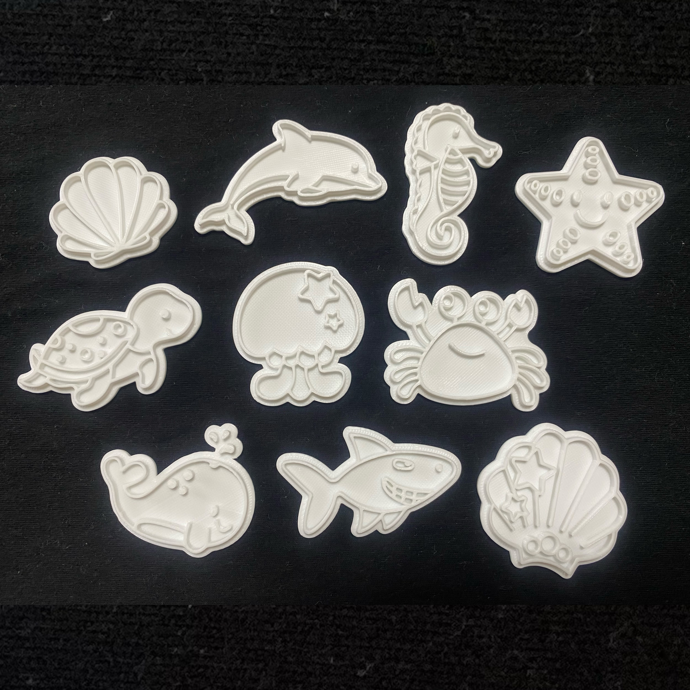 ⭐️星星相印📣滿額贈模具‼️餅乾模具/海洋生物餅乾模具/水族館小動物/貝殼/鯊魚/海馬/鯨魚/海豚/海星/螃蟹/海龜