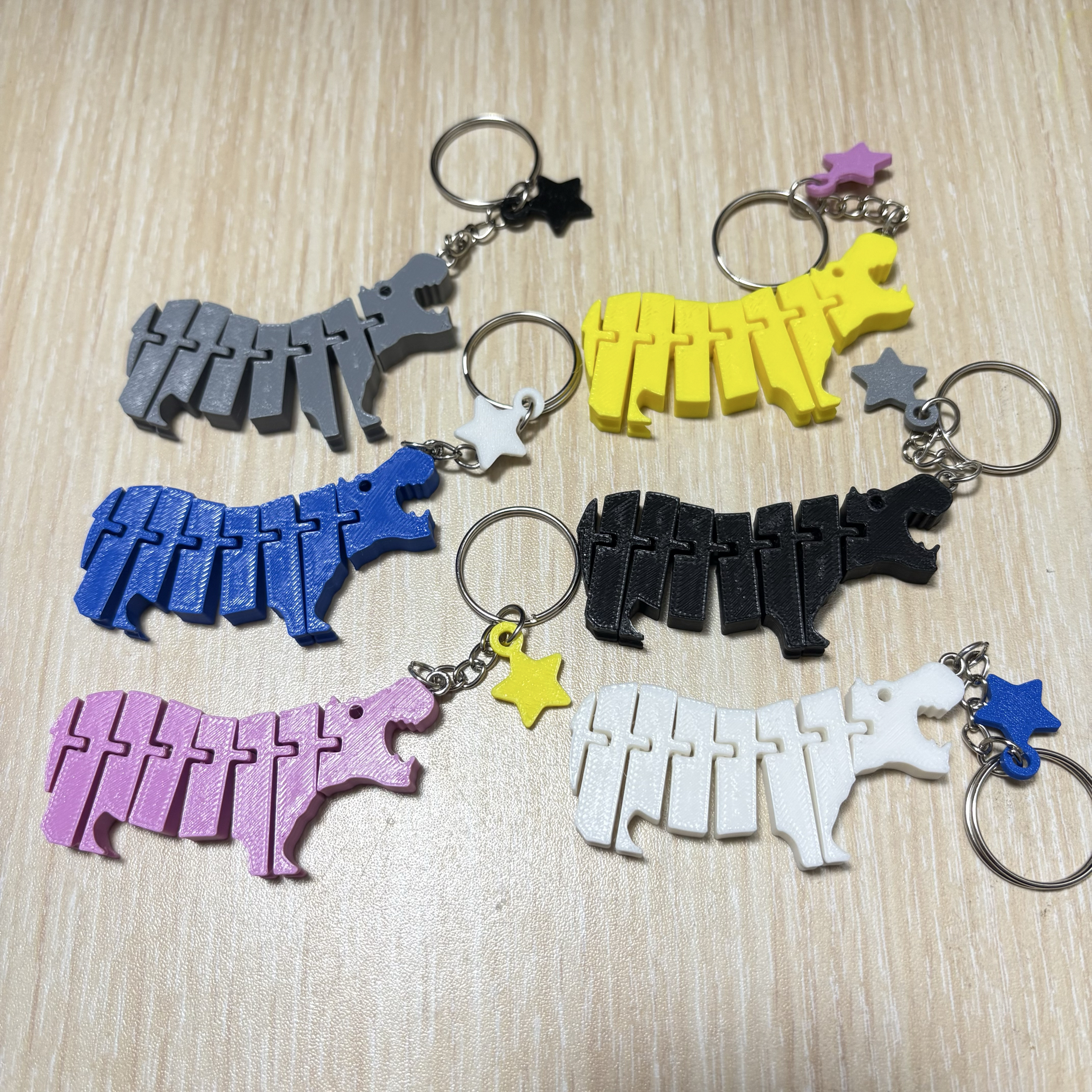⭐️星星相印📣買三送一📣3D列印河馬活動式鑰匙圈/河馬活動式結構河馬鑰匙圈玩具吊飾 河馬.吊飾.小禮物