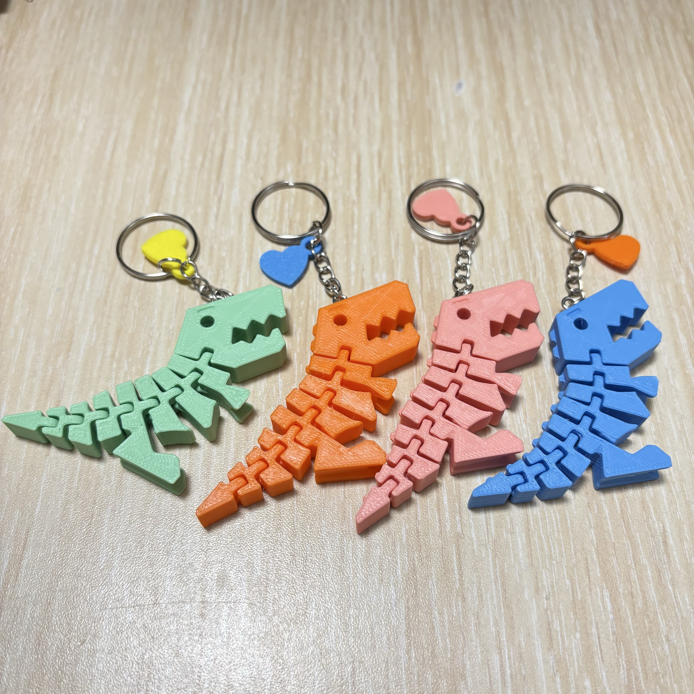 📣買三送一📣3D列印恐龍活動式鑰匙圈/活動式結構恐龍鑰匙圈玩具吊飾 恐龍.吊飾.小禮物