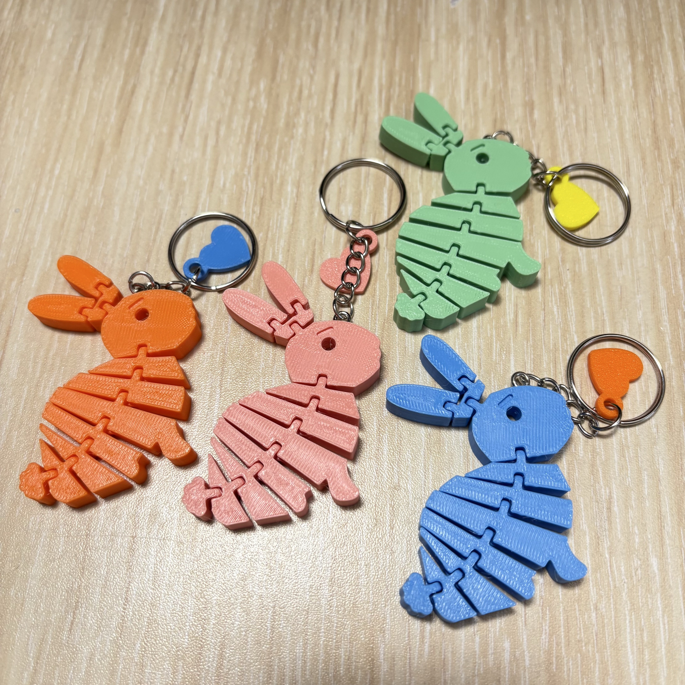📣買三送一📣3D列印兔子活動式鑰匙圈/兔子活動式結構 兔子鑰匙圈玩具吊飾 兔子.吊飾.小禮物.動物