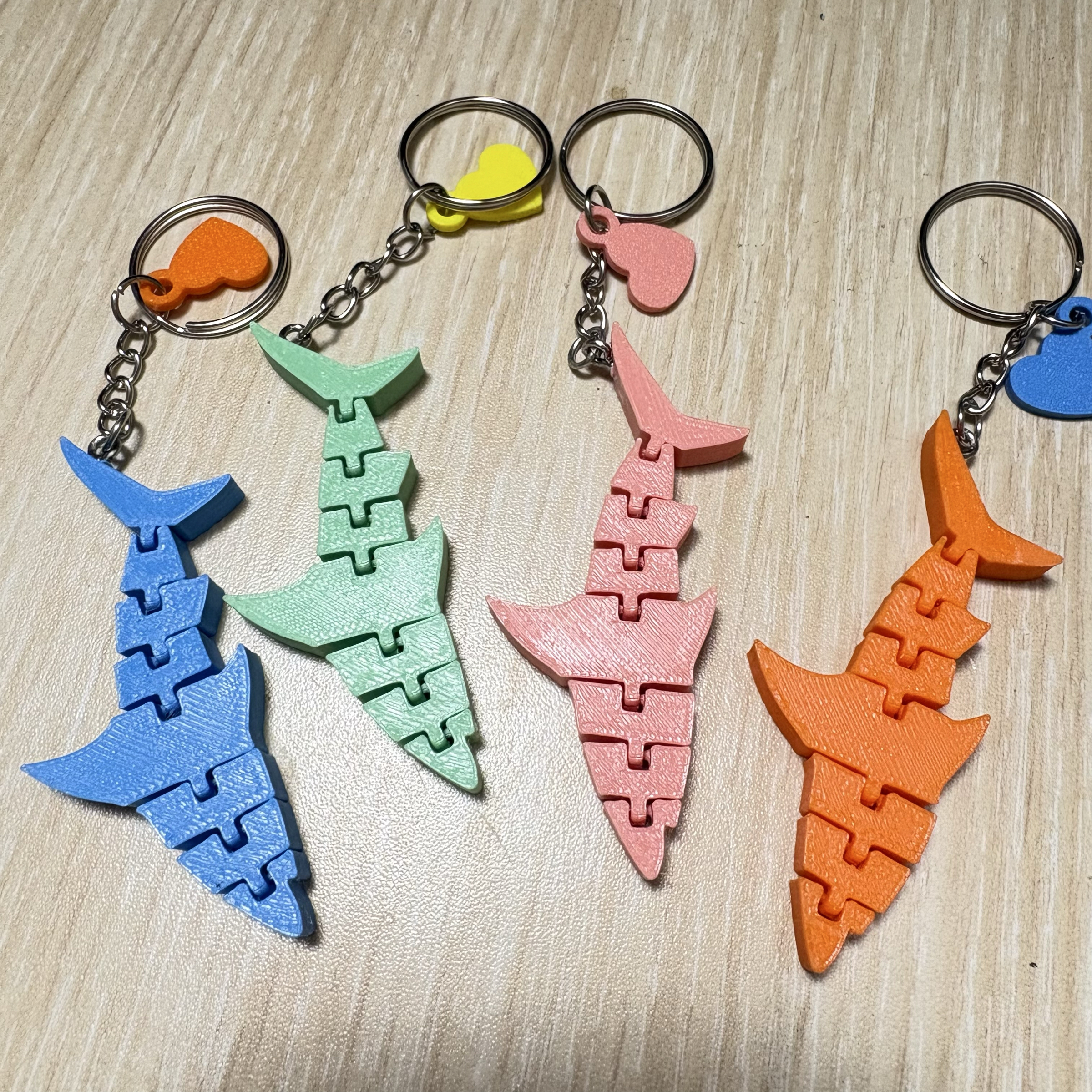 📣買三送一📣鯊魚活動式鑰匙圈/鯊魚3D列印活動式結構玩具 鯊魚吊飾 鯊魚玩具吊飾 鯊魚 吊飾.小禮物
