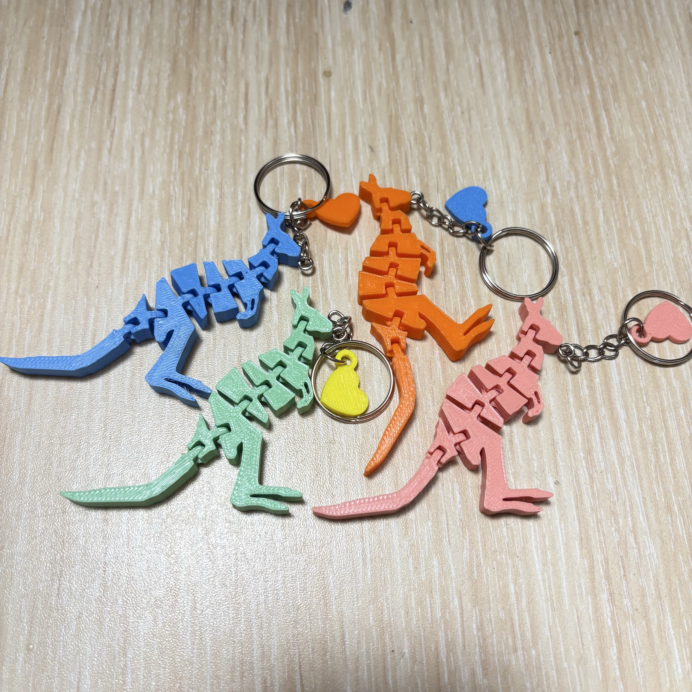 📣買三送一📣3D列印袋鼠活動式鑰匙圈/袋鼠活動式結構 袋鼠鑰匙圈玩具吊飾 袋鼠剪影.吊飾.小禮物.動物
