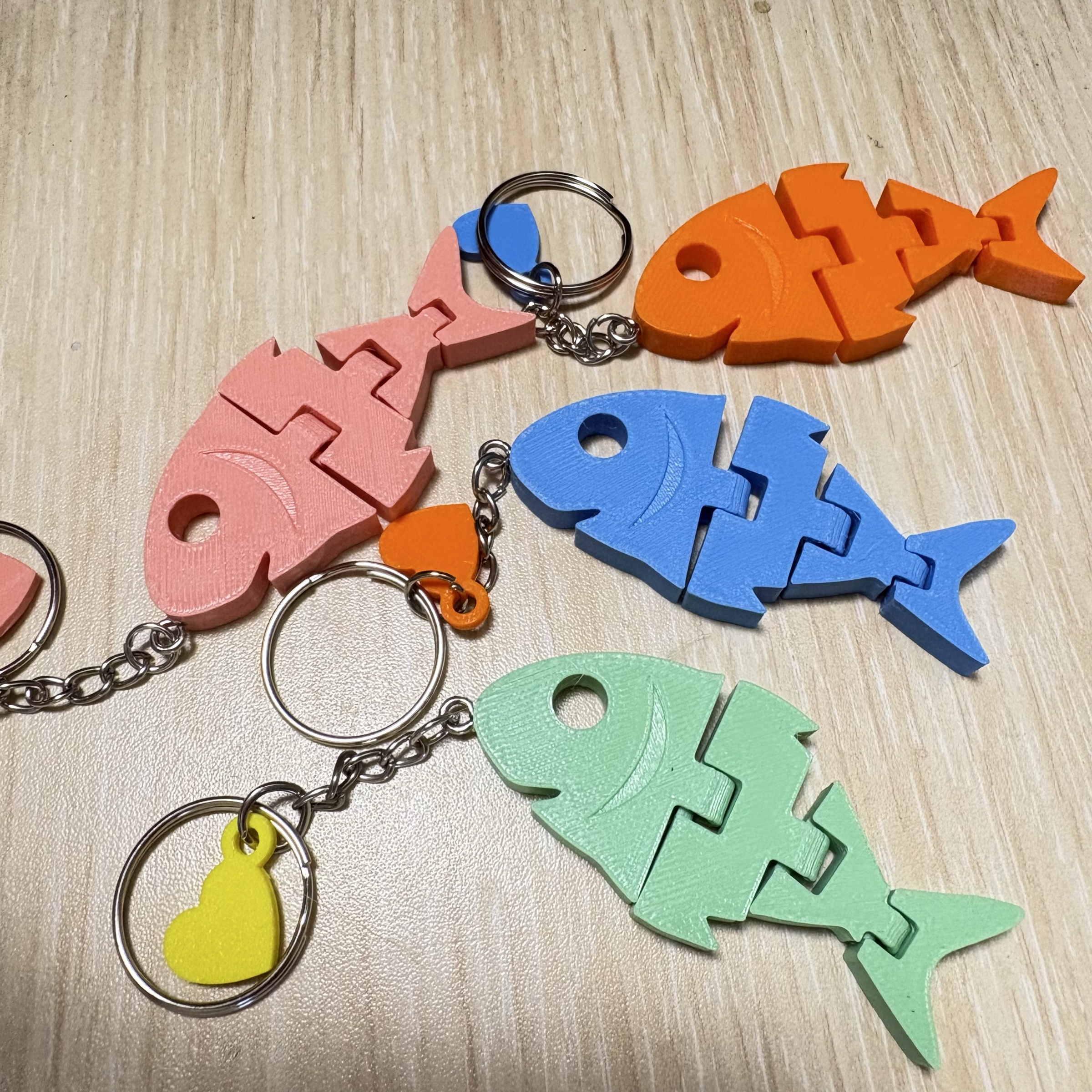 📣買三送一📣3D列印熱帶魚活動式鑰匙圈/熱帶魚活動式結構玩具 小魚鑰匙圈玩具吊飾 魚.吊飾.小禮物.動物