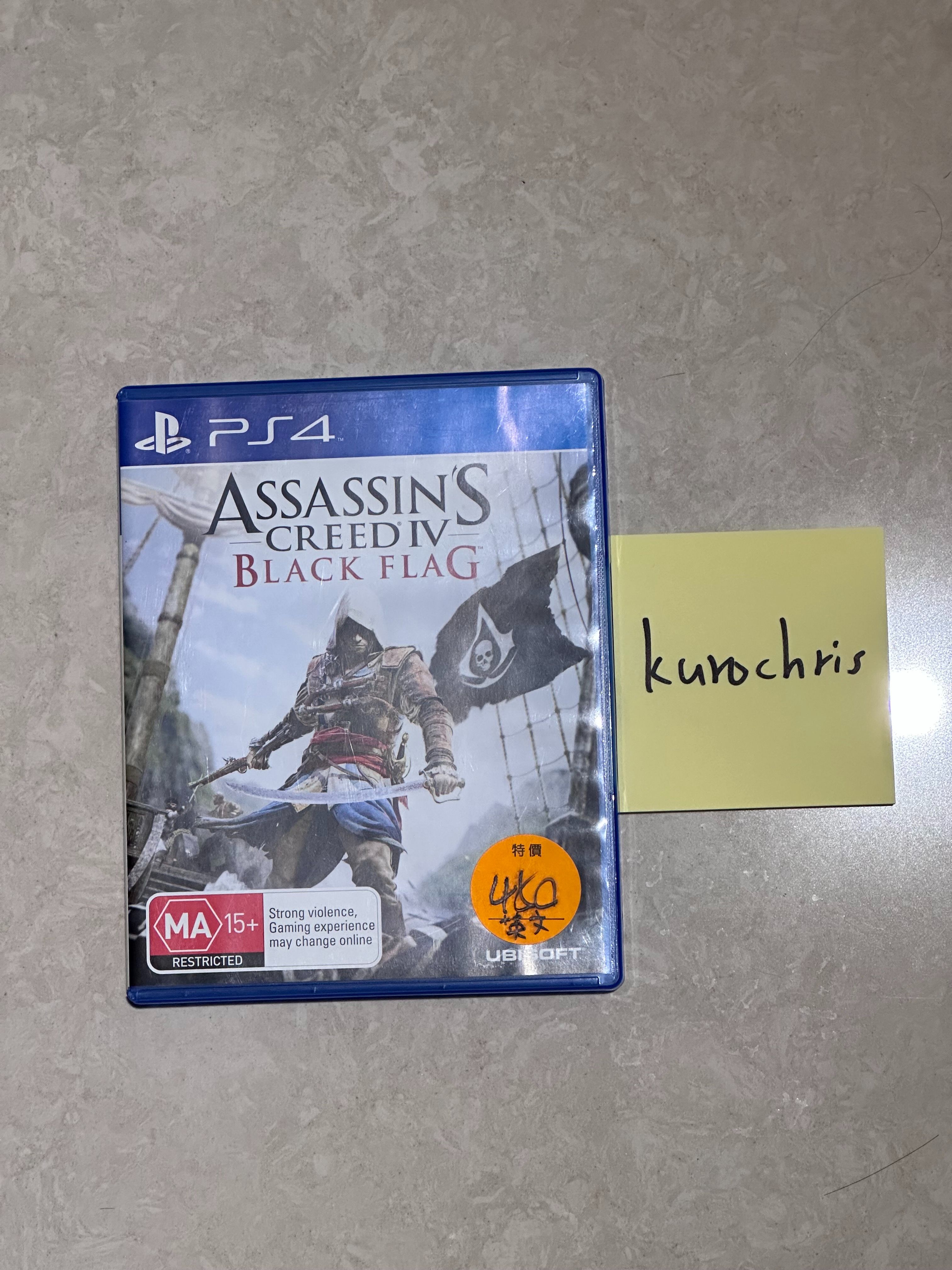 PS4遊戲片【刺客教條-黑旗＂英文版＂】