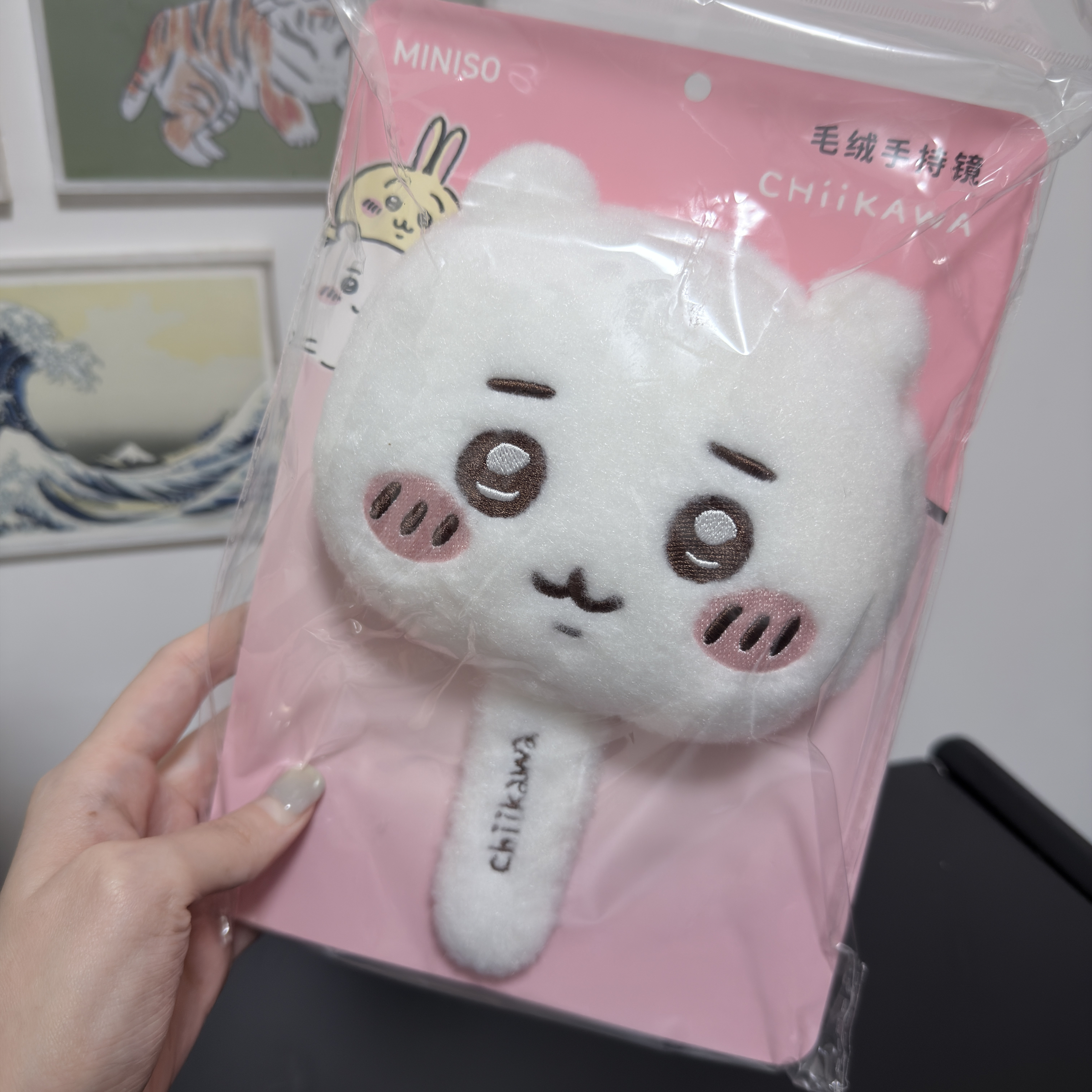 吉伊卡哇毛絨手拿鏡✨正版授權✨吉伊款