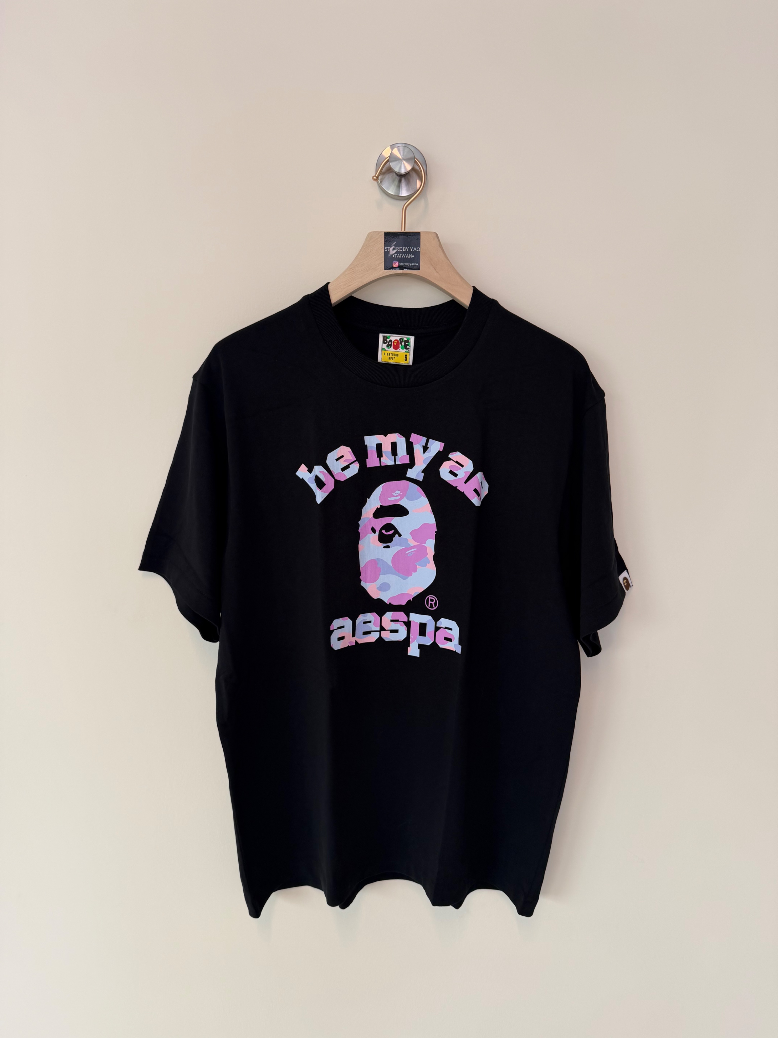 BAPE X AESPA COLLEGE RELAXED TEE