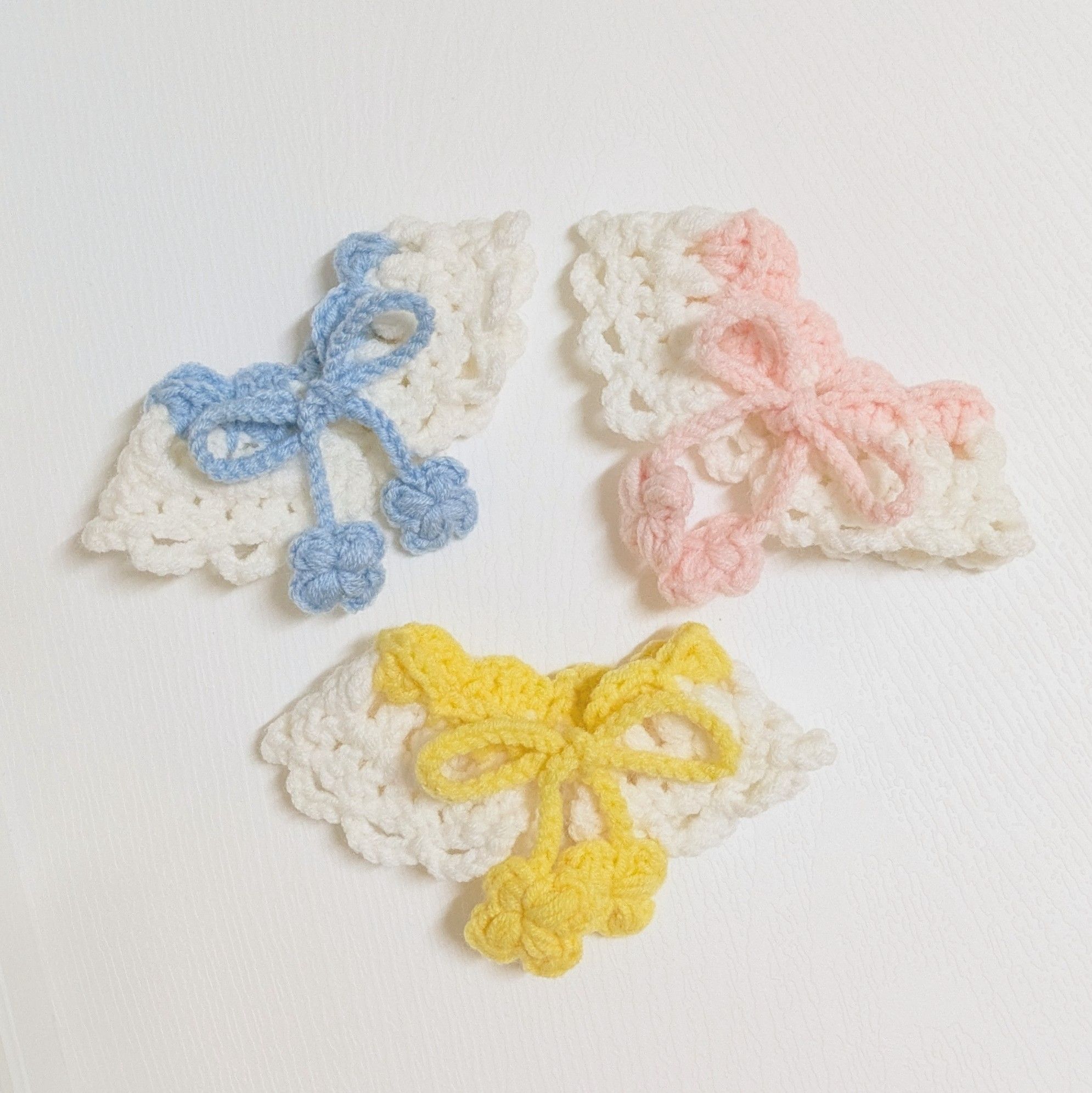 奶油花花斗篷（雪白色線，適合脖圍13cm以上）