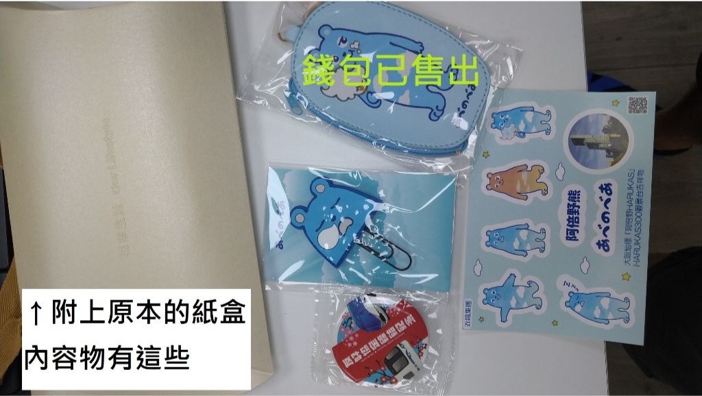 阿倍野熊友好協定締結紀念 近鐵集團 與 台北捷運  締結紀念品-迴紋針+胸針+貼紙