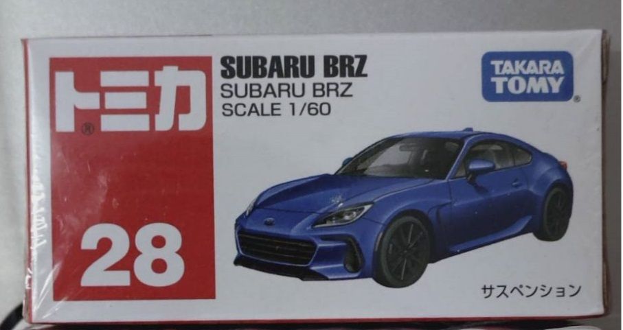 TAKARA TOMY NO.28 SUBARU BRZ SCALE 1比60 全新~未拆封!