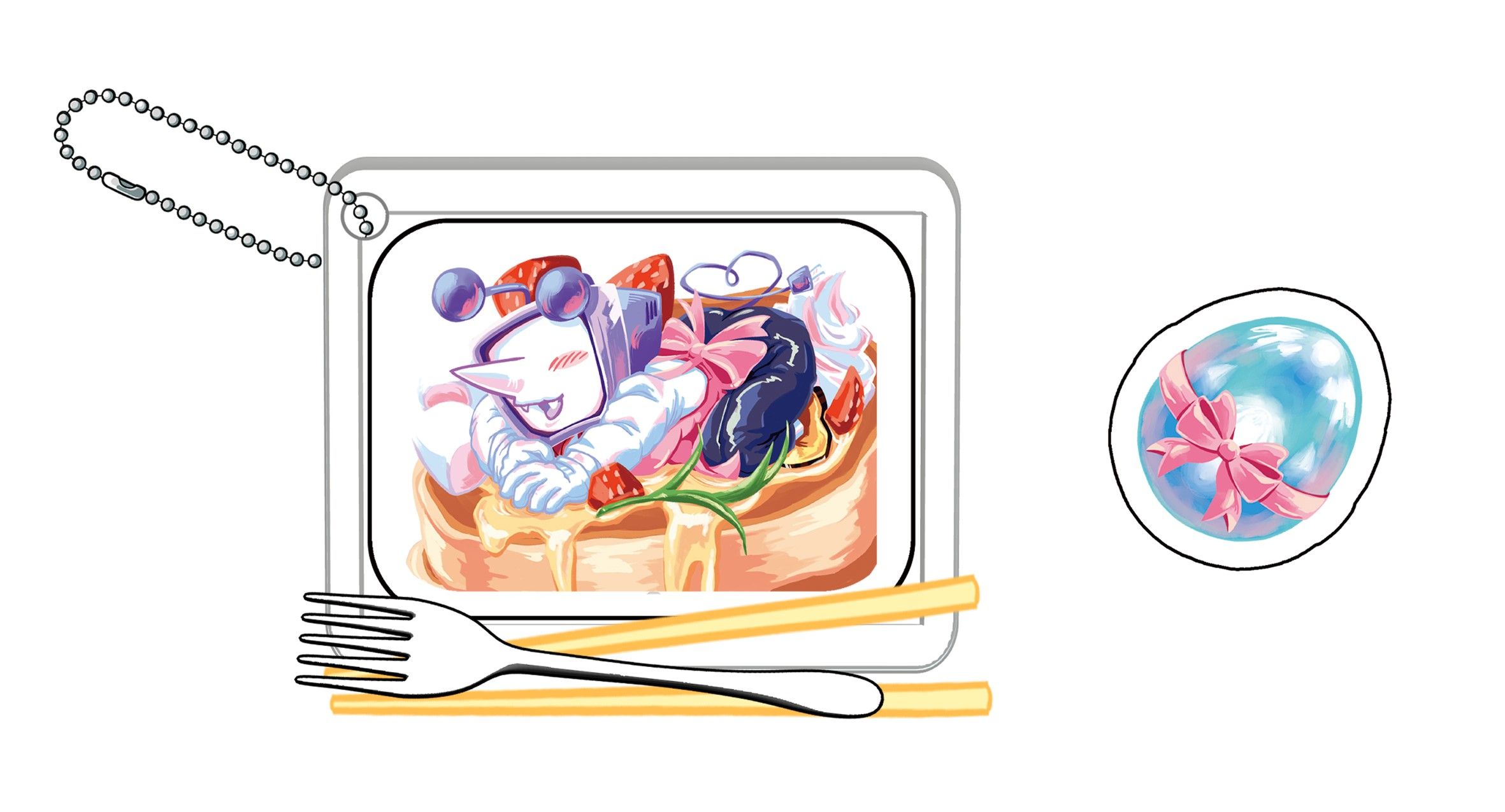 TV Dinner鬆餅吊飾
