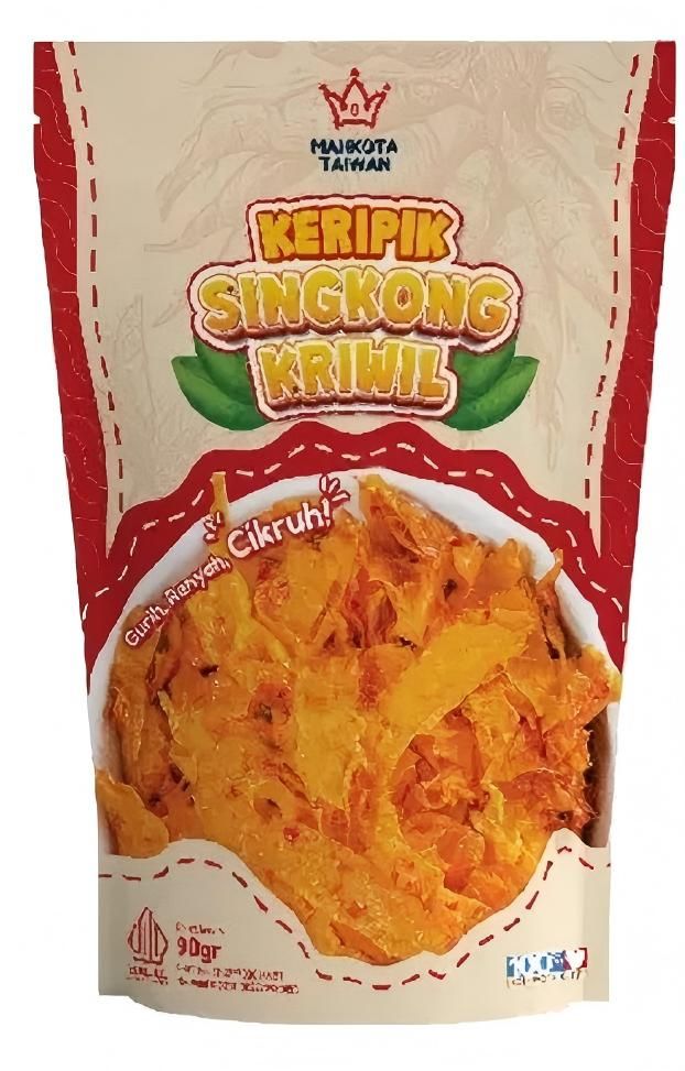 印尼 MAHKOTA TAIWAN Singkong kriwil pedas 香辣薯片 90g