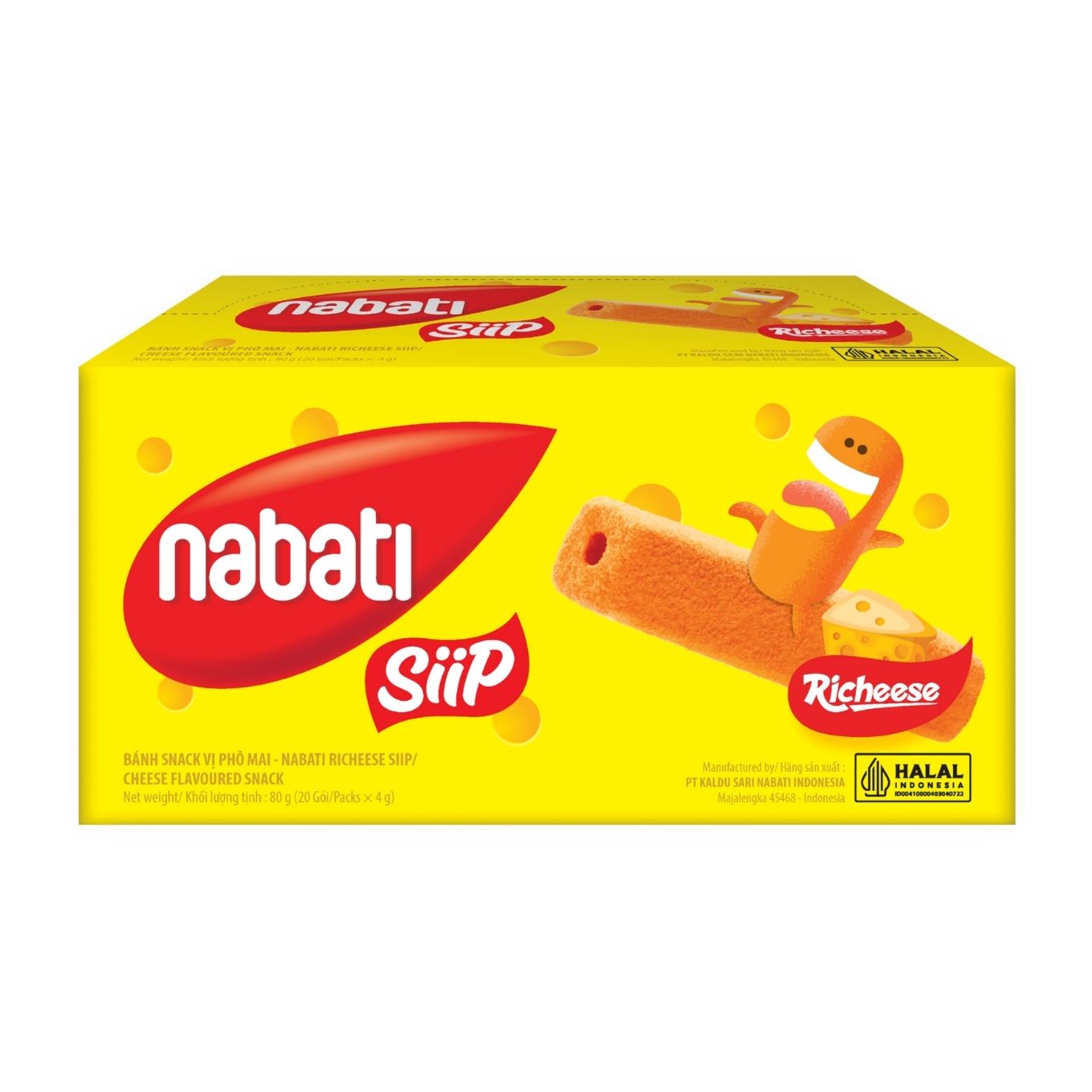 Nabati Siip金磚玉米棒-起司口味80g/盒
