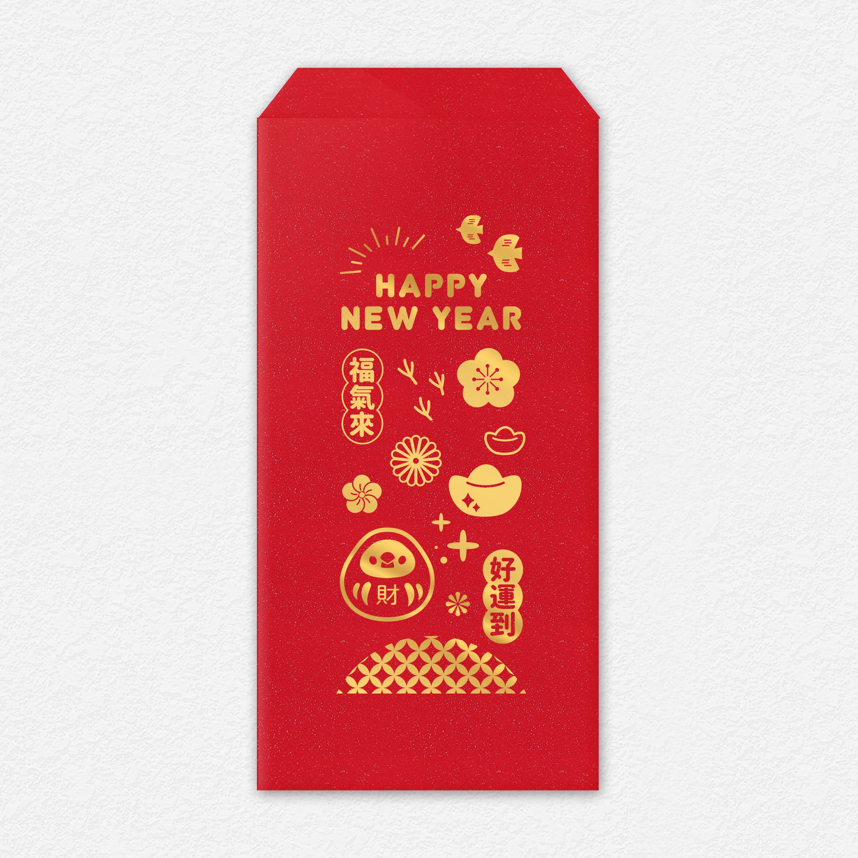 文鳥 福氣好運來 燙金紅包袋 過年