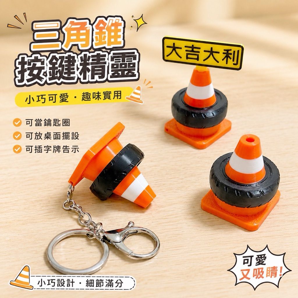 三角錐解壓按鍵