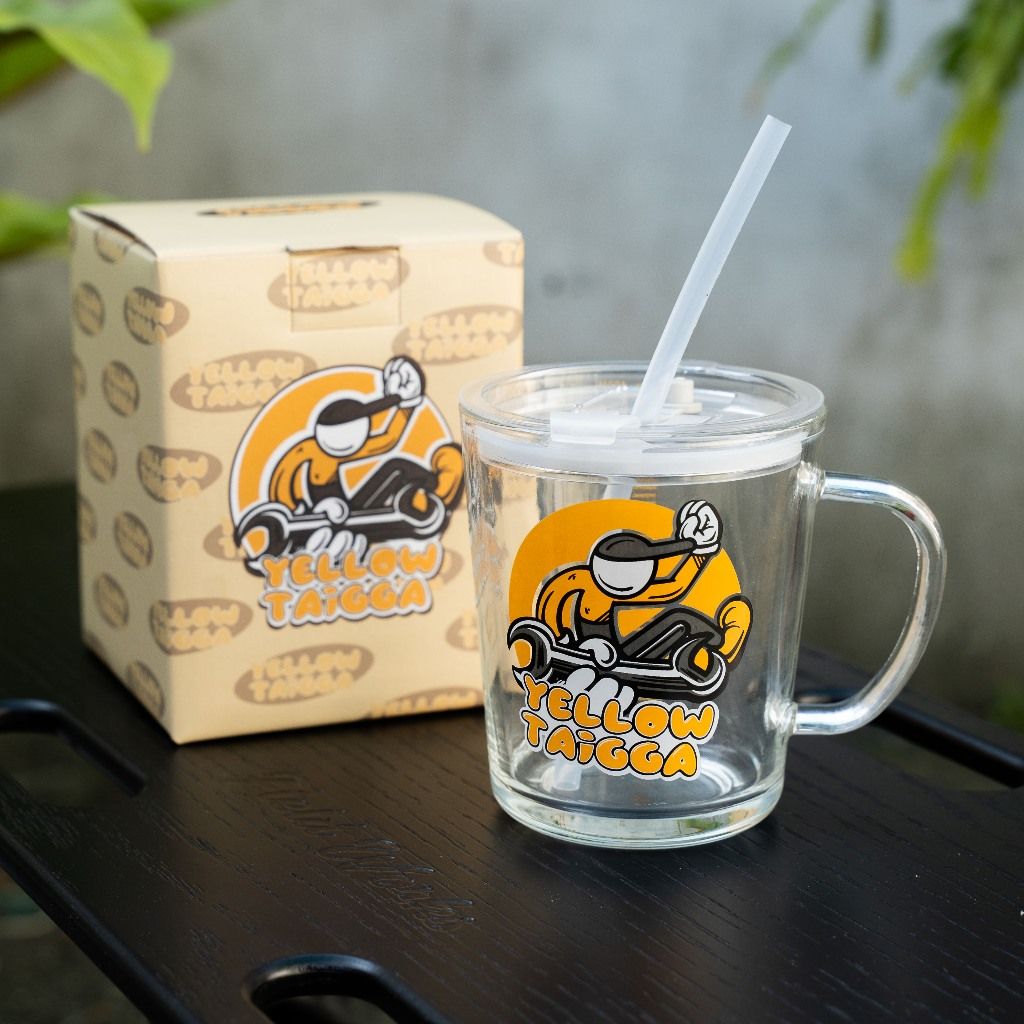 小黑人技師玻璃馬克杯 400 ml