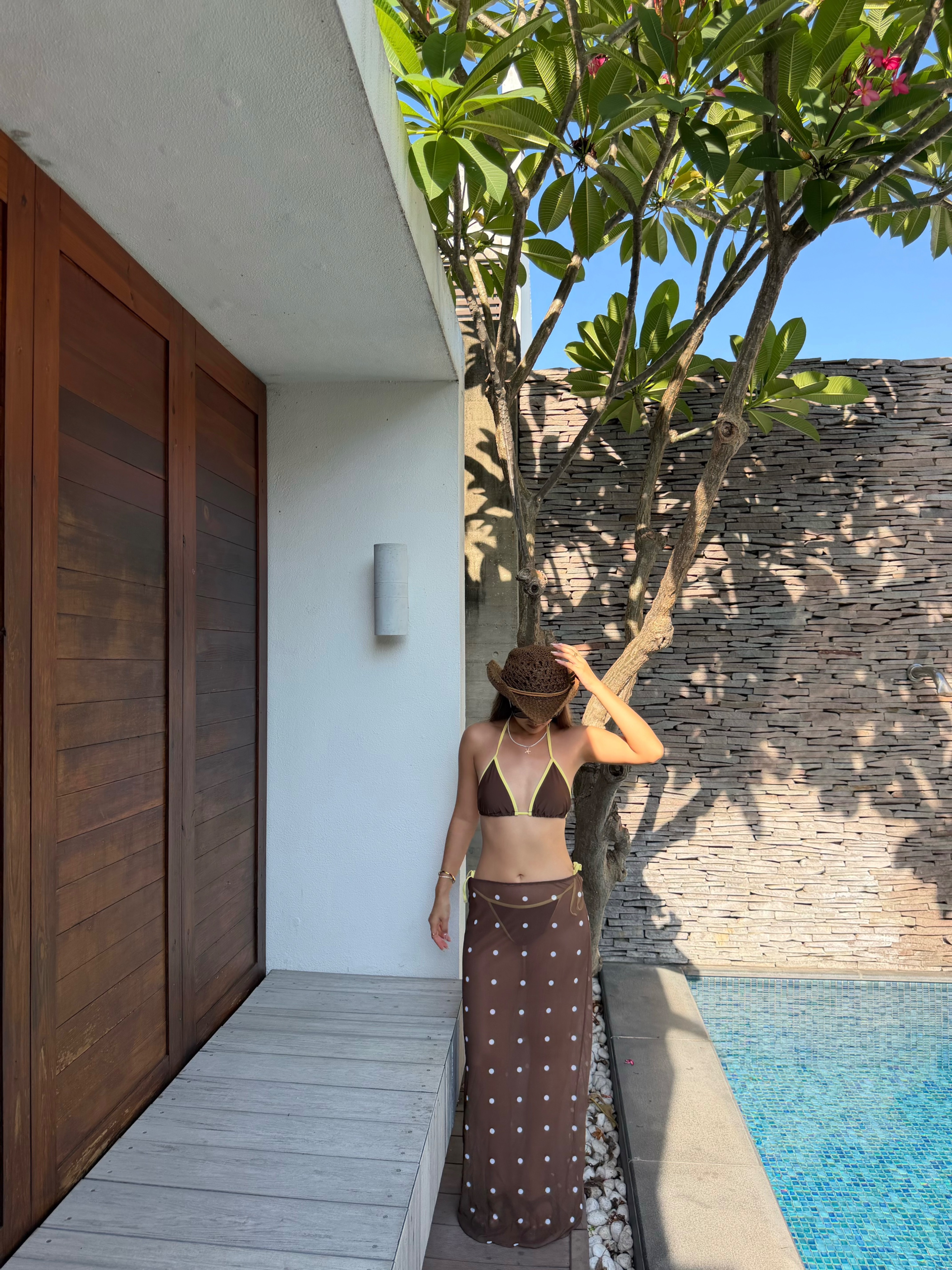 度假一套搞定🤎💛 歐美 辣妹 綁帶泳衣 性感比基尼 三件式bikini