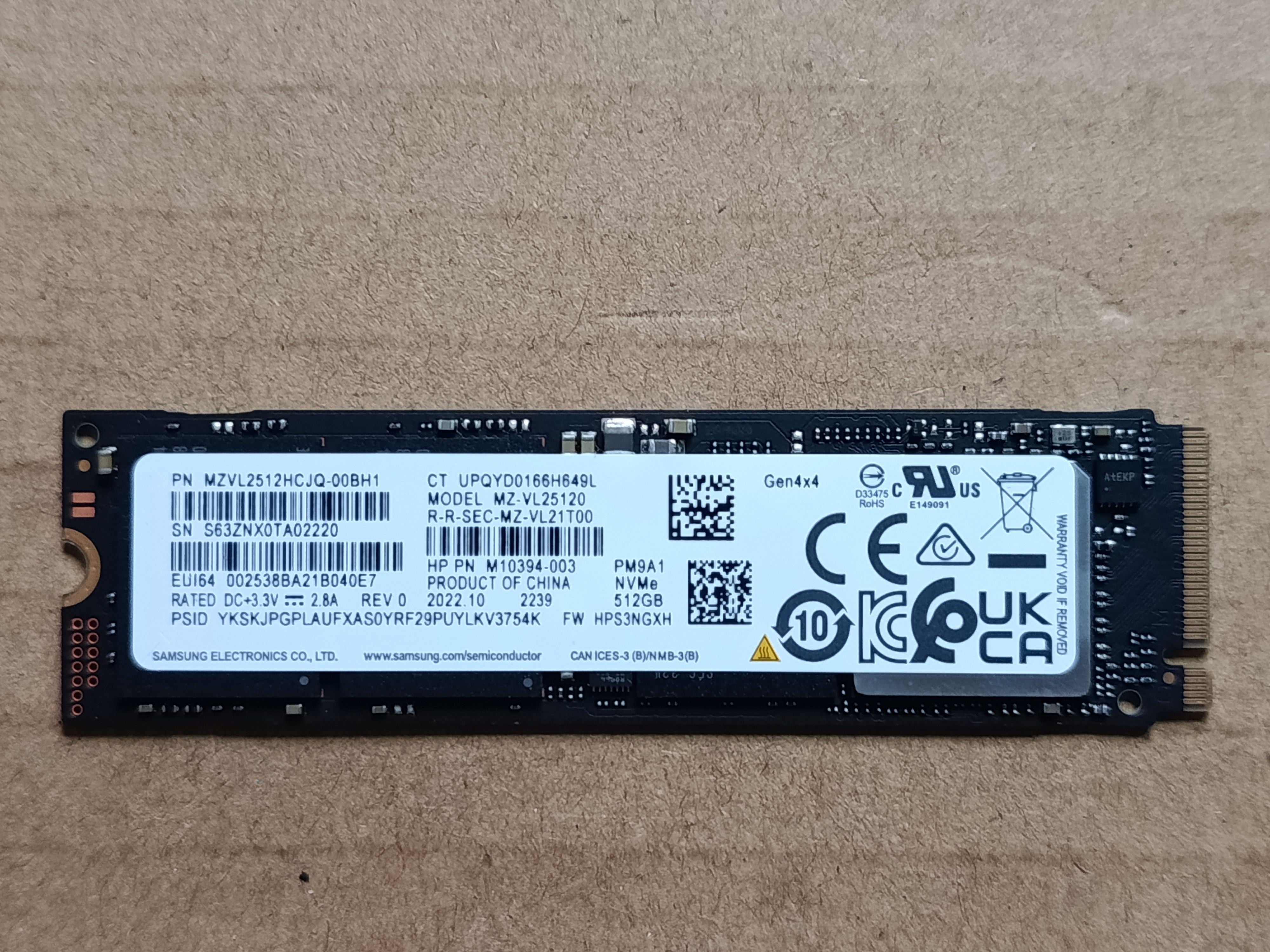 三星 M.2 512GB