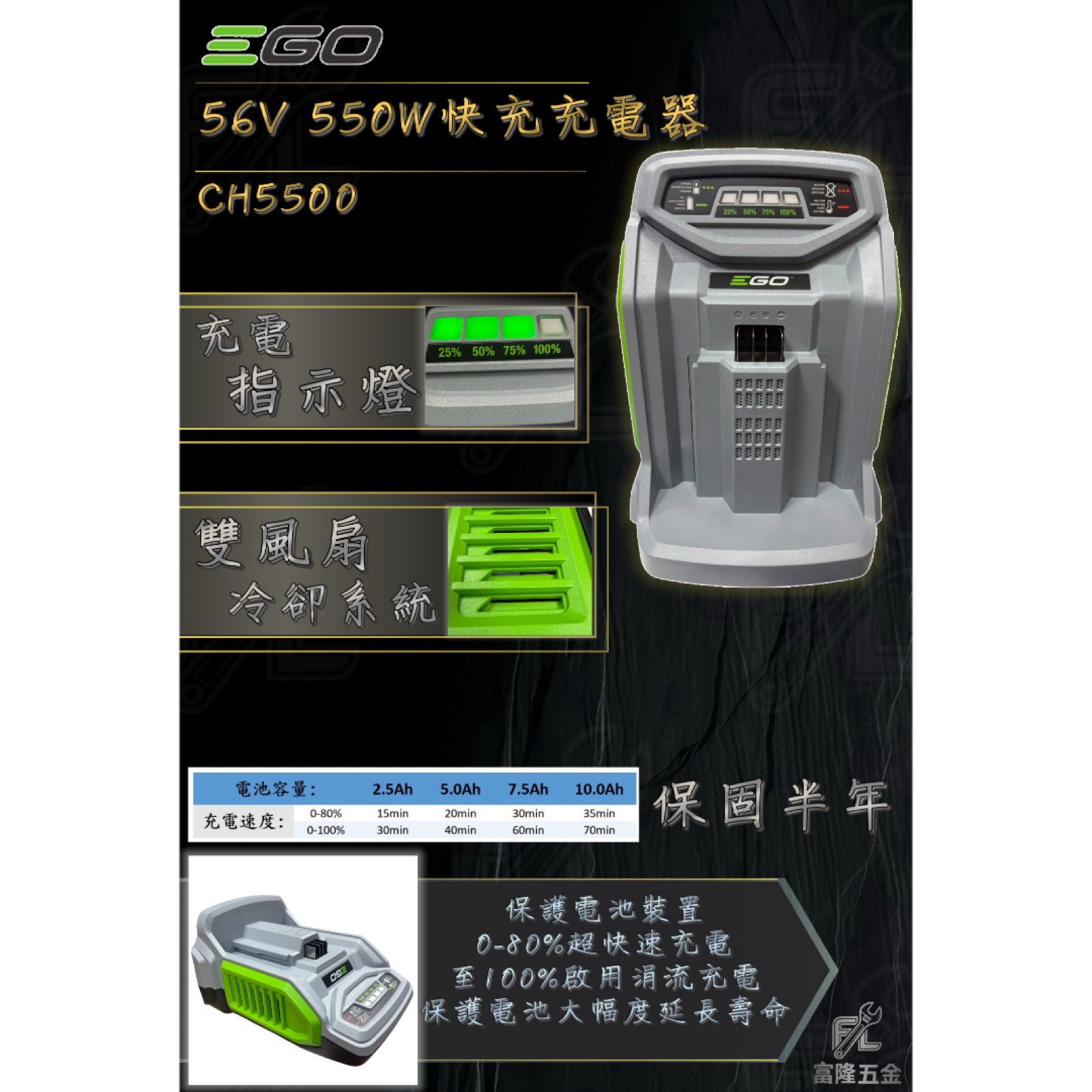 56V 550W 快充充電器