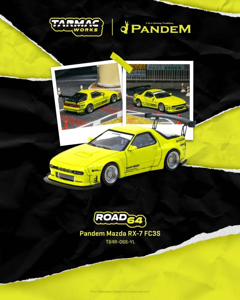 Pandem Mazda RX-7 FC3S Yellow