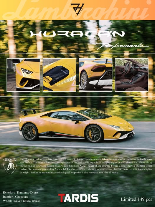 Tardis 訂製款樹脂模型 藍寶堅尼 Huracán Performante 
