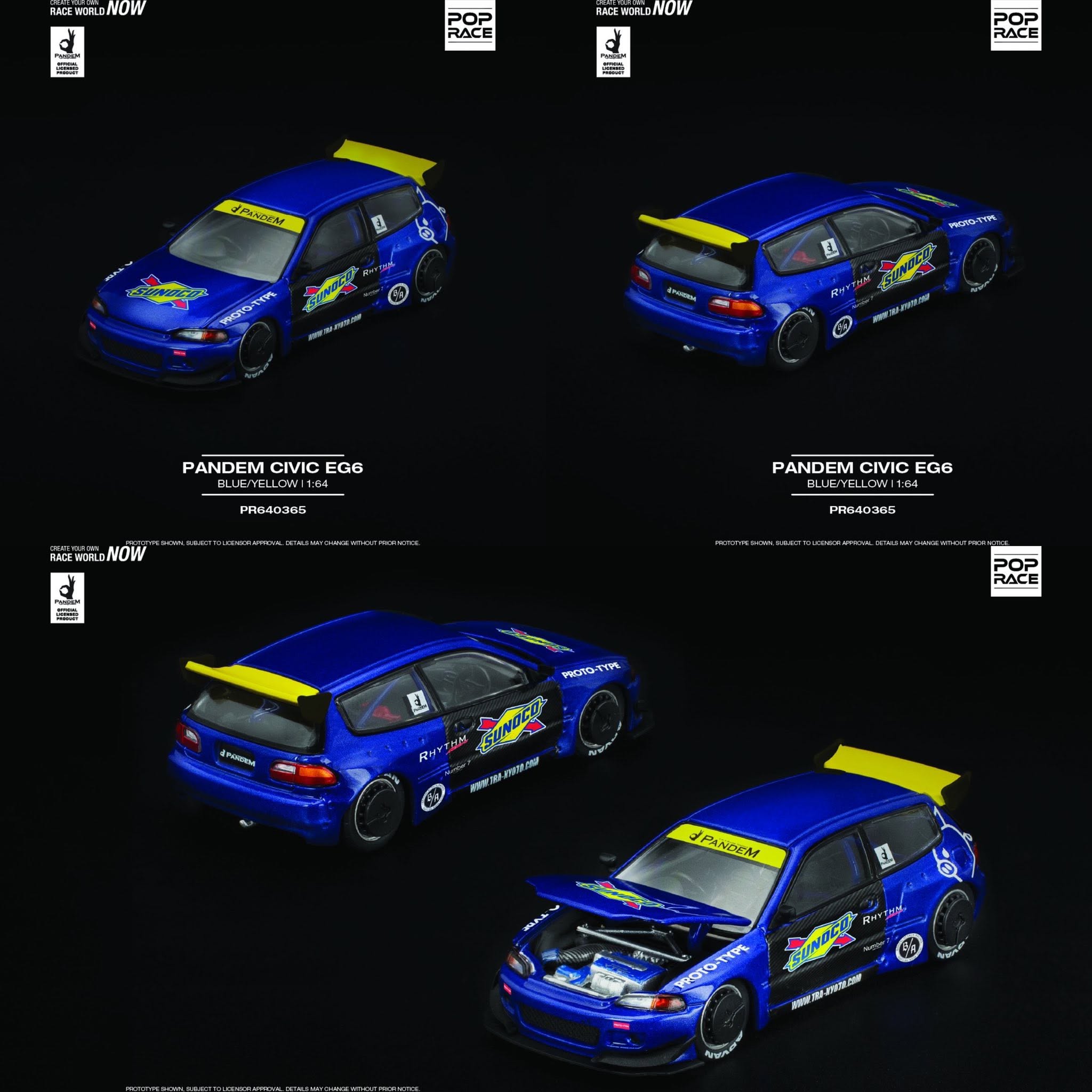 PANDEM CIVIC EG6 BLUE/BLACK $480