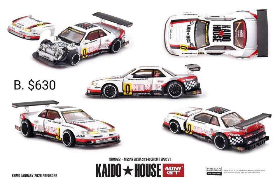 KHMG251  Nissan Silvia S13-R推出Circuit Spec賽道式樣塗裝。