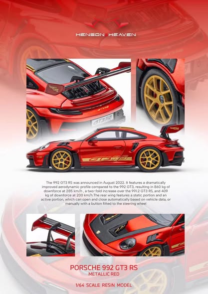HH 1/64 992GT3 RS 樹酯模型
