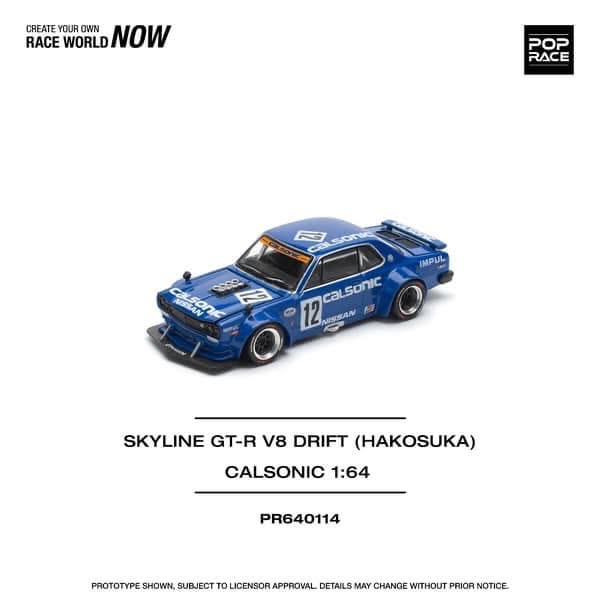 7/18 PR640114  SKYLINE GT-R V8 DRIFT （HAKOSUKA） CALSONIC