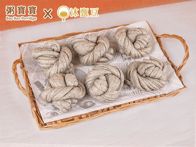 【沐甄豆 x 粥寶寶】寶寶芝麻花捲  ✨重磅聯名新品✨ 300g/袋 （6入）│全素