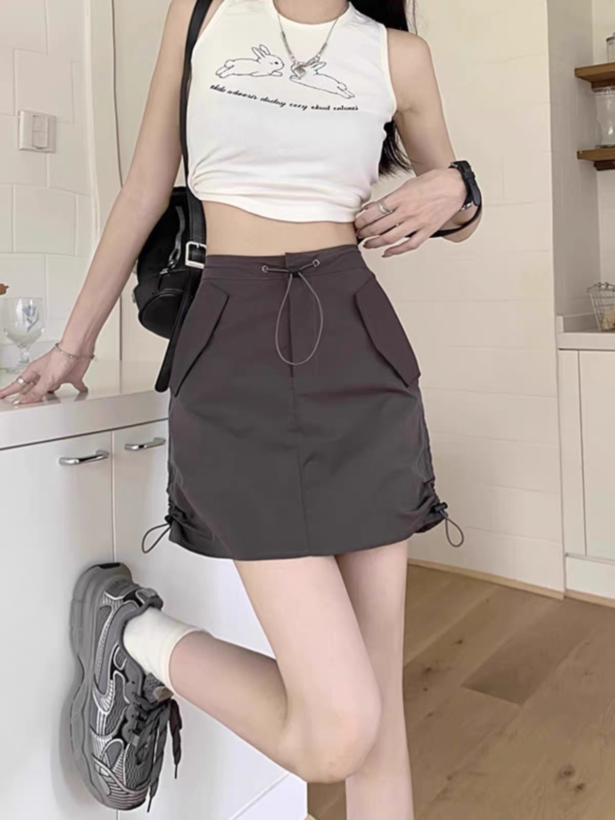 辣妹工裝短裙