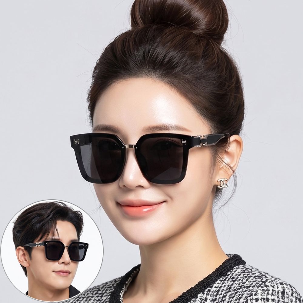seoul show首爾秀  H大方框顯瘦男女防曬太陽眼鏡抗UV400遮陽墨鏡 S54
