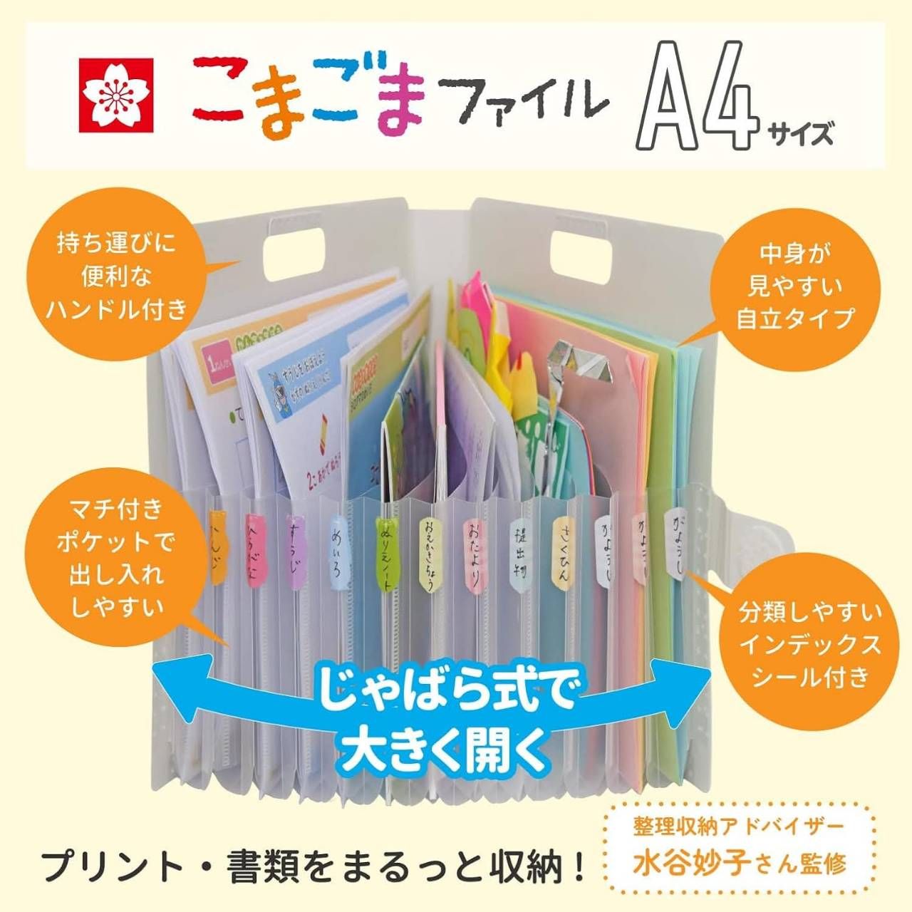 日本進口🇯🇵 收納大師水谷妙子 監修A4展開式可手提收納盒系列