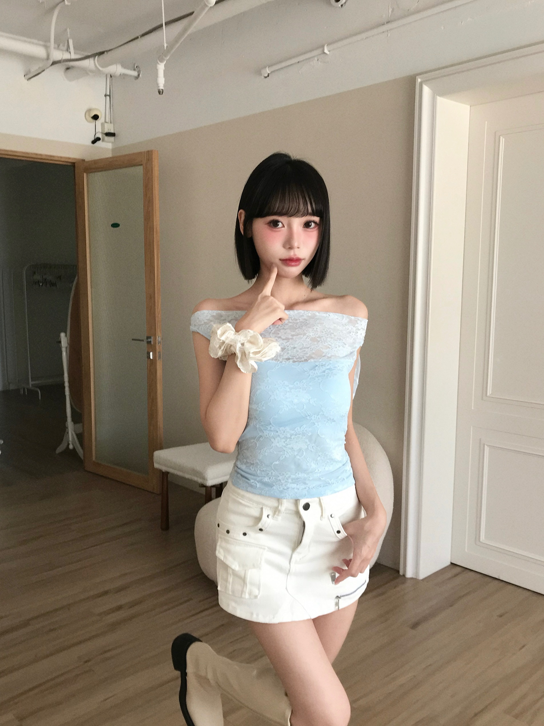 𝑷𝒐𝒏𝒚𝒐 多穿法!! 蕾絲胸墊平口衣