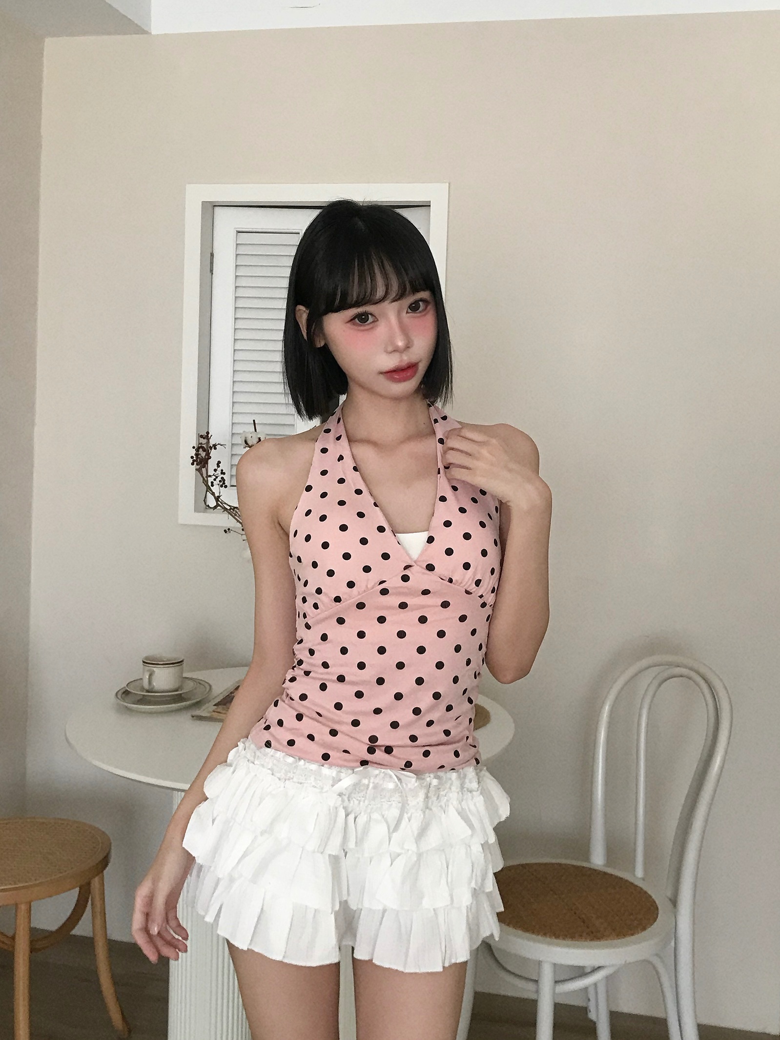 𝑷𝒐𝒏𝒚𝒐 本期推薦🤍午夜派對 掛脖波點胸墊背心