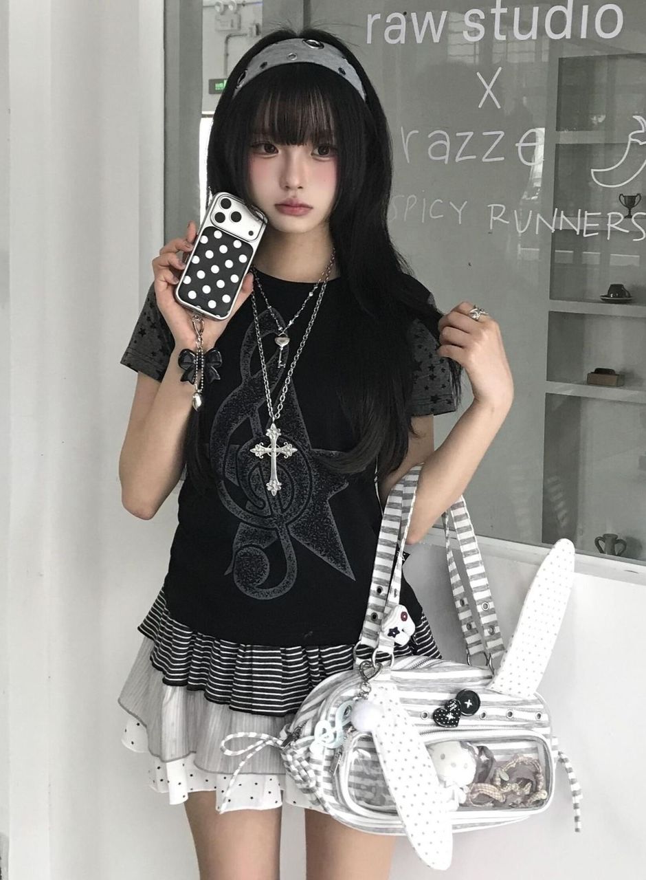 ꒰韓系輕亞音符黑色套裝꒱