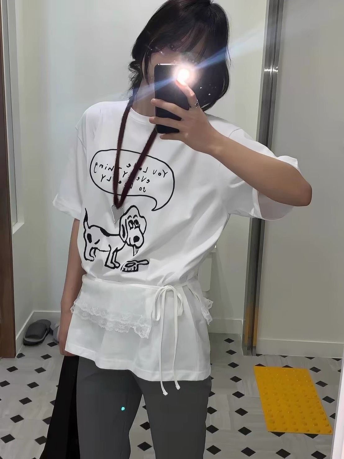 兩色꒰韓系狗狗氣泡框寬鬆純棉上衣꒱