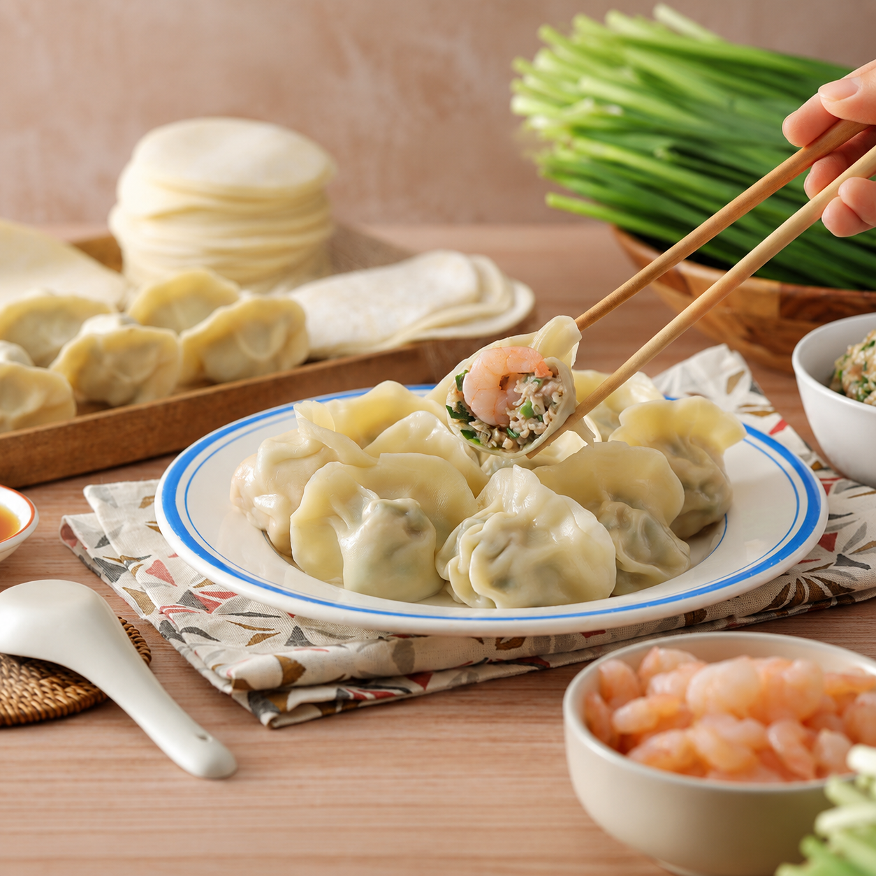 王家韭菜鮮蝦豬肉水餃