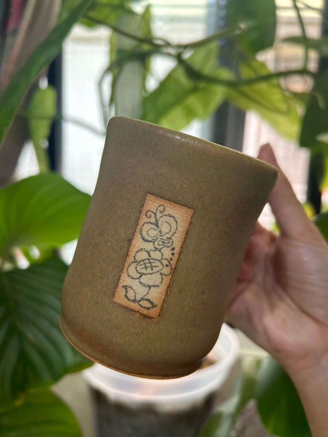 吸花蜜的蝴蝶杯