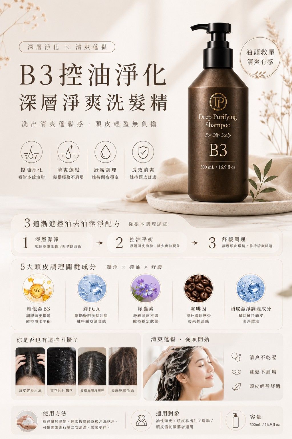 ❤️告別頭臭 洗髮精/500ml