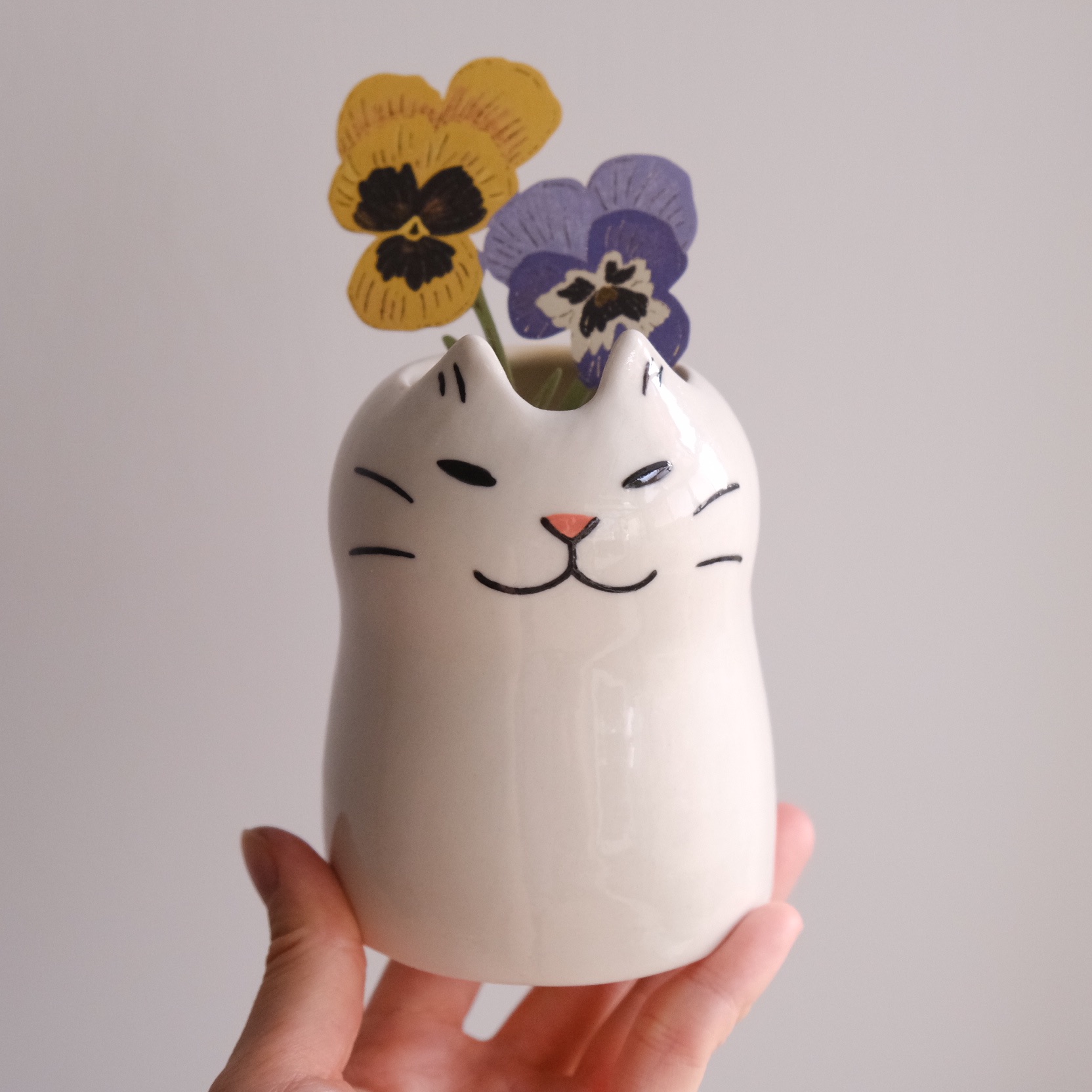 Yycat 白貓花器